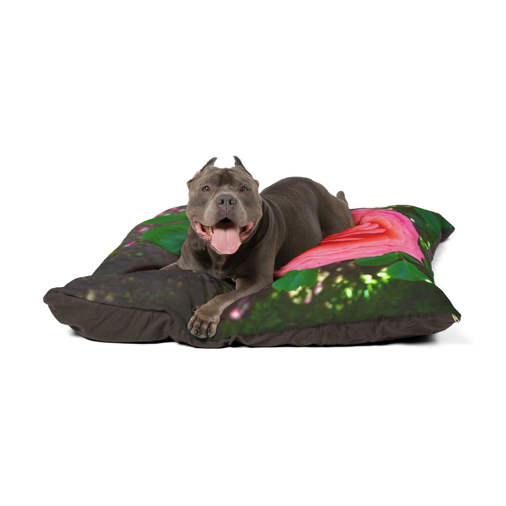 Floral Pet Bed, Cozy Dog Bed, Cat Bed with Rose Design, Pet Sleep Cushion, Stylish Pet Furniture