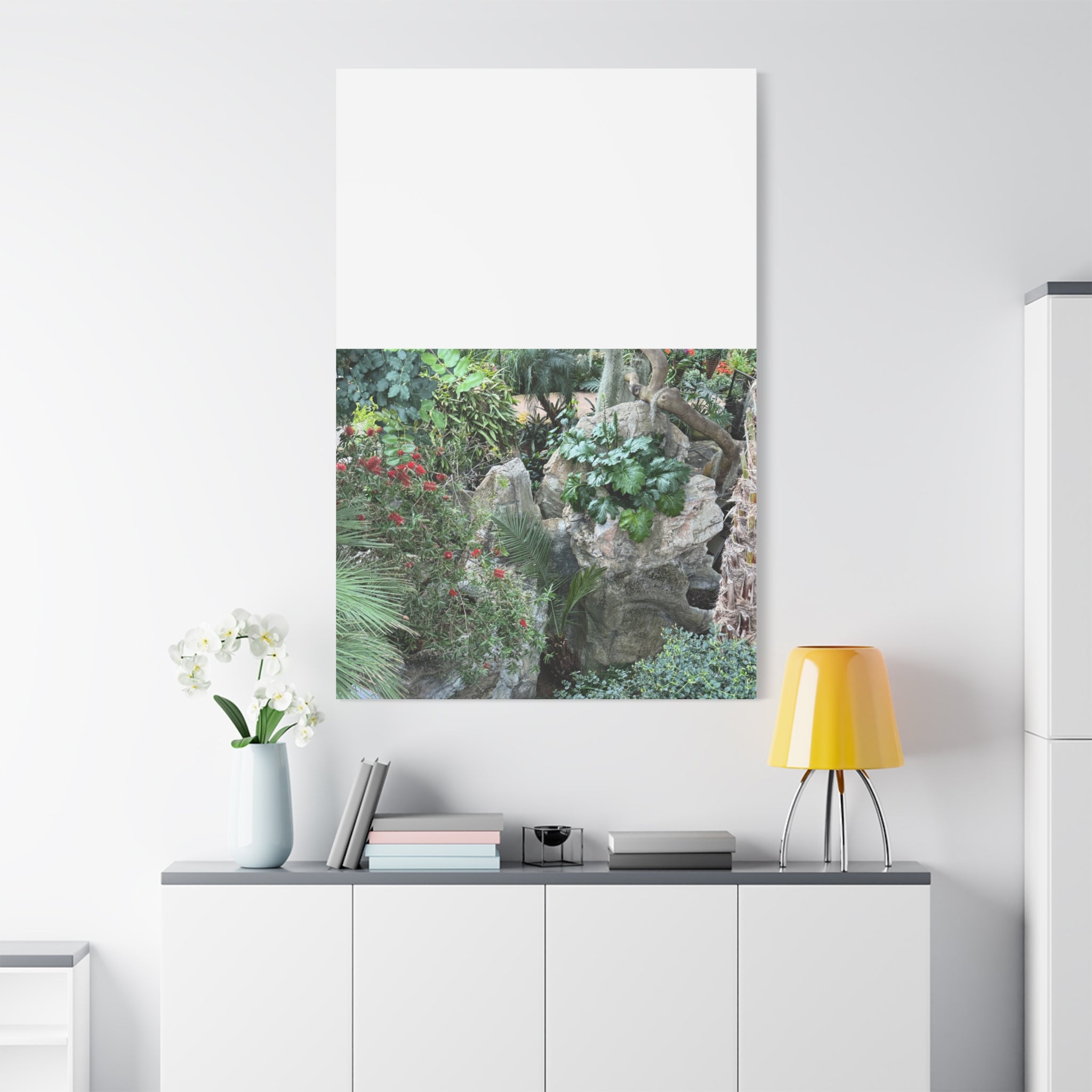 Garden Landscape Canvas Wall Art, Nature Decor, Home Decoration, Gift for Nature Lovers, Eco-Friendly Art, Botanical Wall Decor