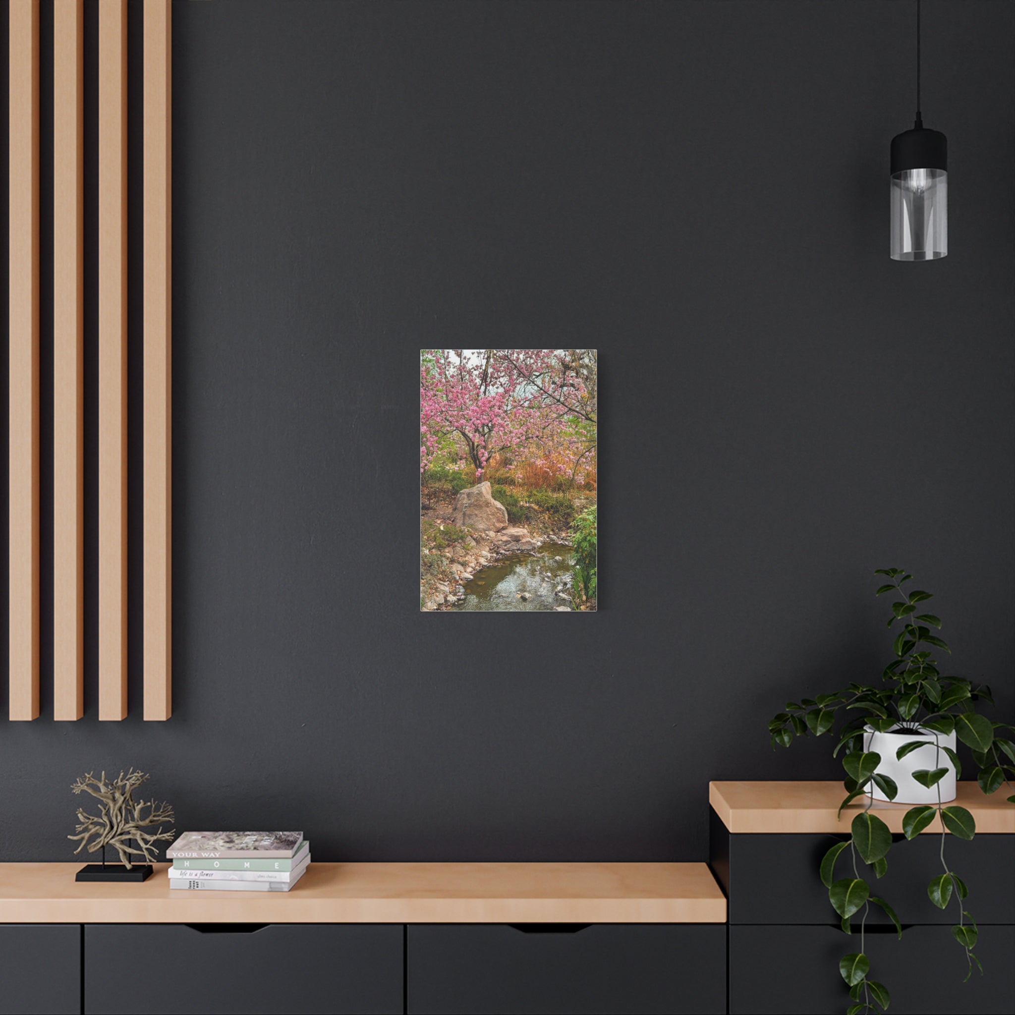 Canvas Wall Art, Pink Blossom Landscape Decor, Nature Photograph, Floral Print, Spring Home Decor, Gift for Nature Lovers
