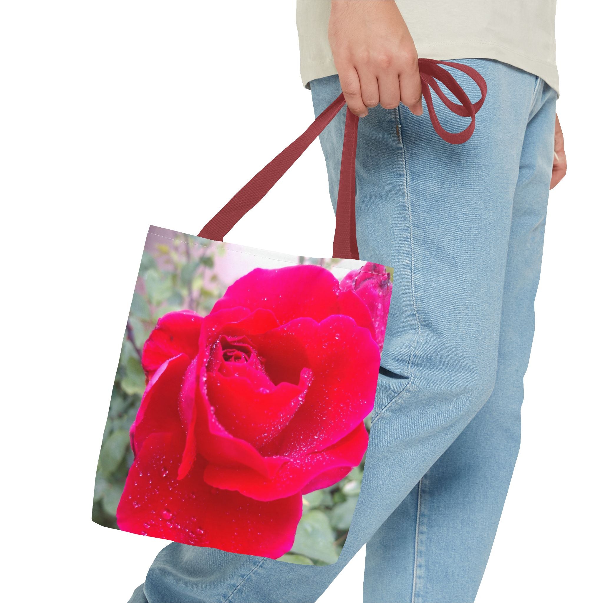 Vibrant Floral Tote Bag | Artistic Rose Design for Everyday Use, Eco-Friendly Shopping, Perfect Gift for Garden Lovers