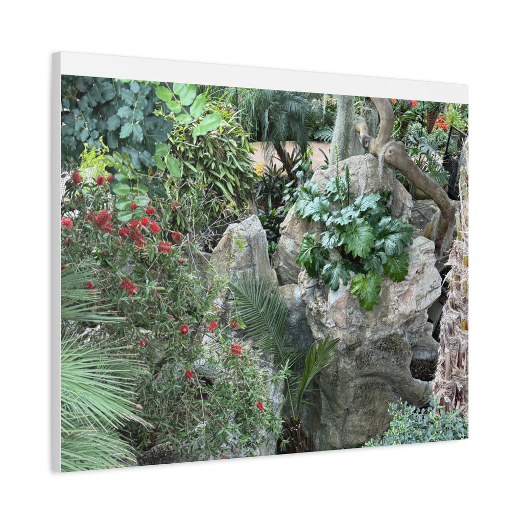 Garden Landscape Canvas Wall Art, Nature Decor, Home Decoration, Gift for Nature Lovers, Eco-Friendly Art, Botanical Wall Decor