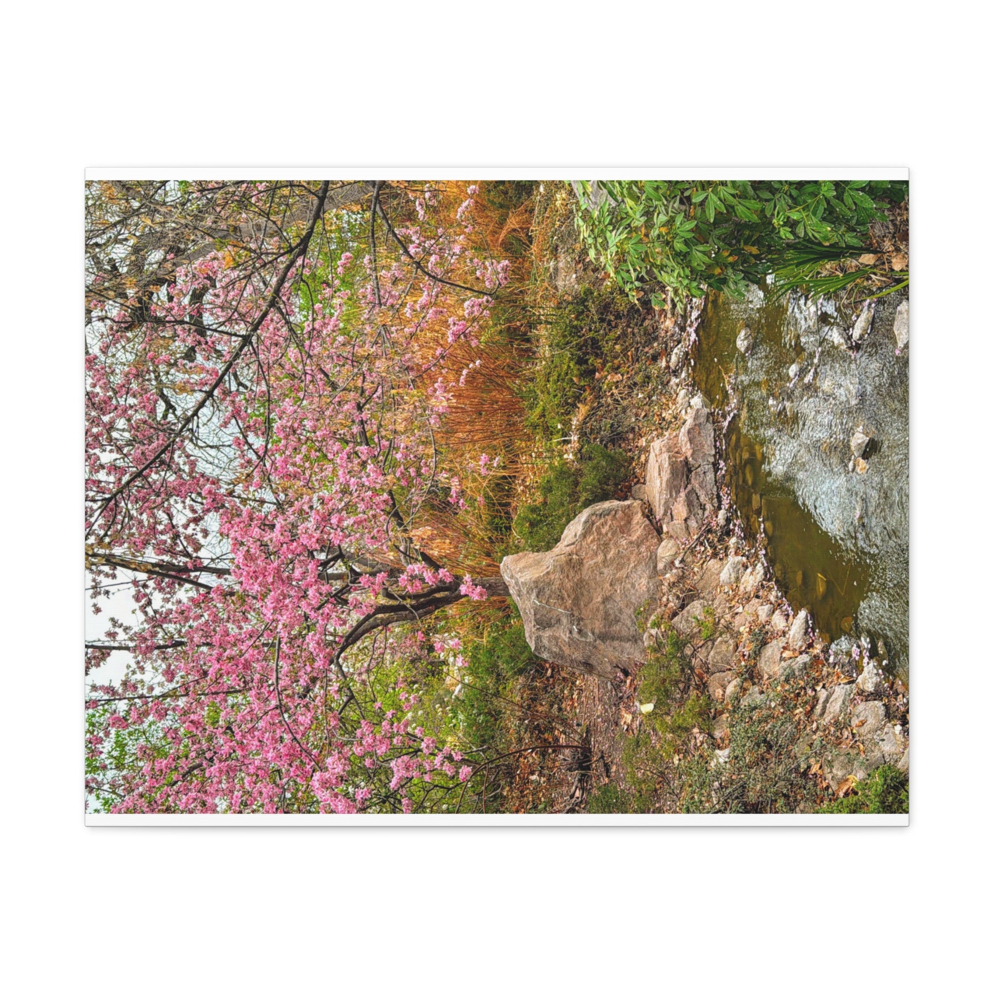 Blossoming Serenity Canvas Print, Floral Wall Art, Nature Decor, Home Aesthetic, Gift Idea for Garden Lovers, Spring Decor