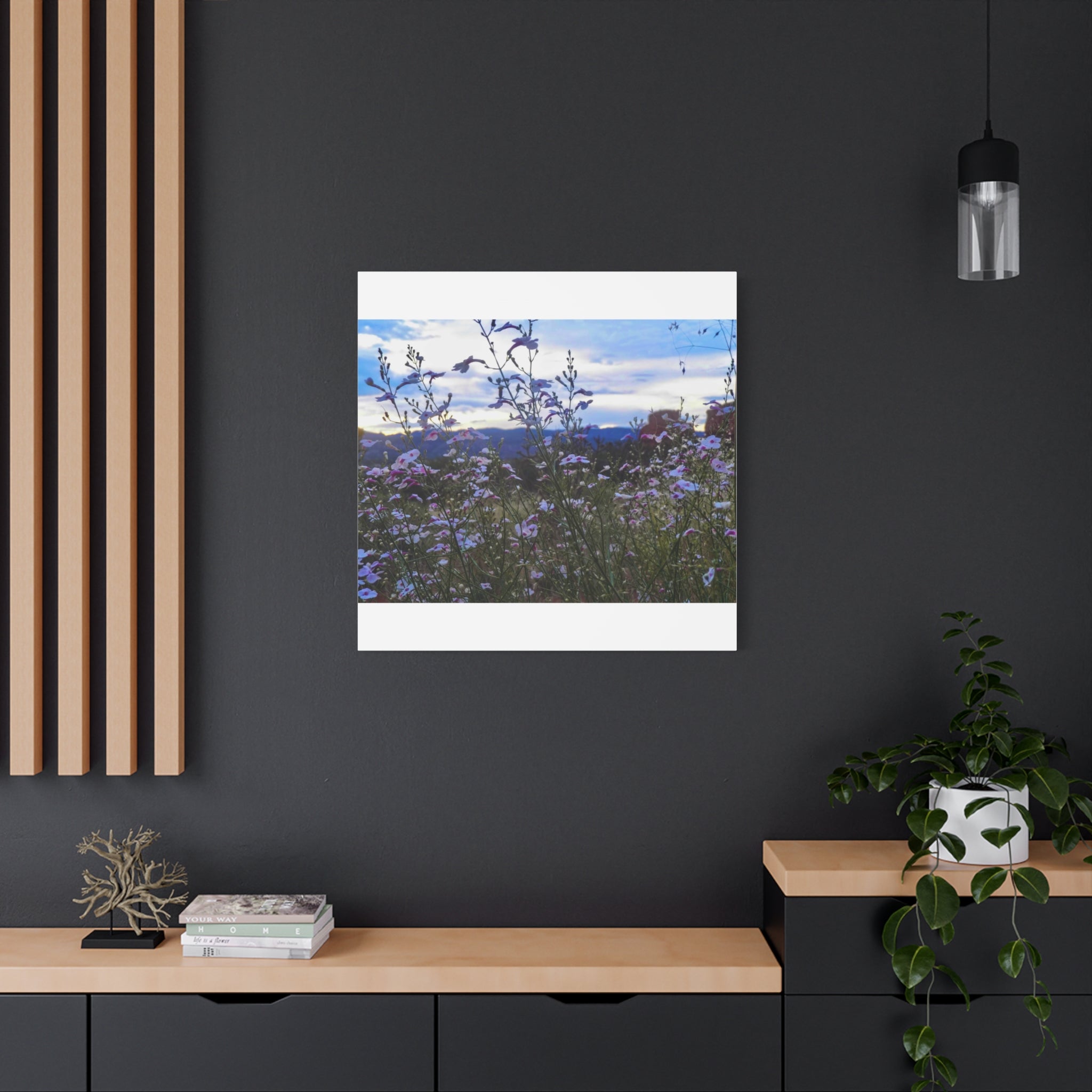 Floral Wall Art Canvas, Nature-Inspired Home Decor, Flower Print, Rustic Living Room, Gift for Gardeners, Boho Wall Art