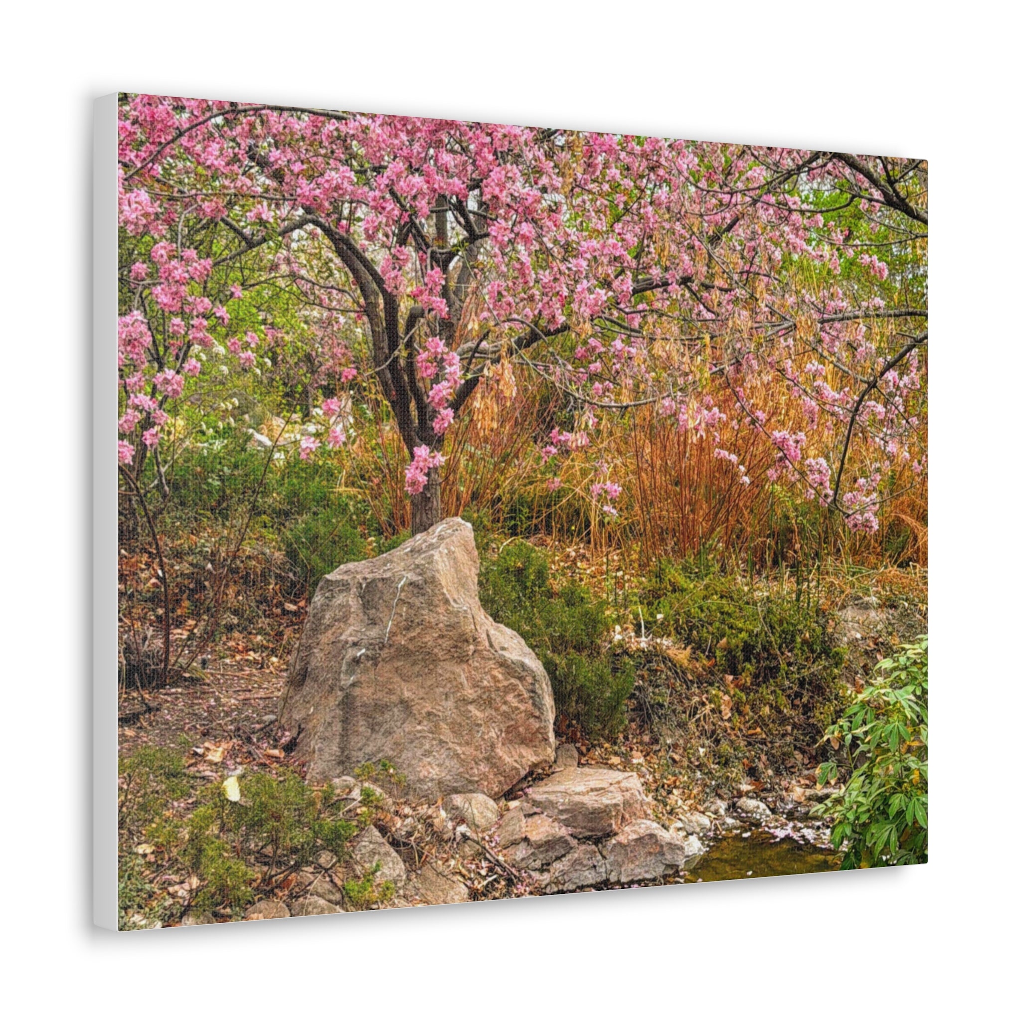 Canvas Wall Art, Pink Blossom Landscape Decor, Nature Photograph, Floral Print, Spring Home Decor, Gift for Nature Lovers