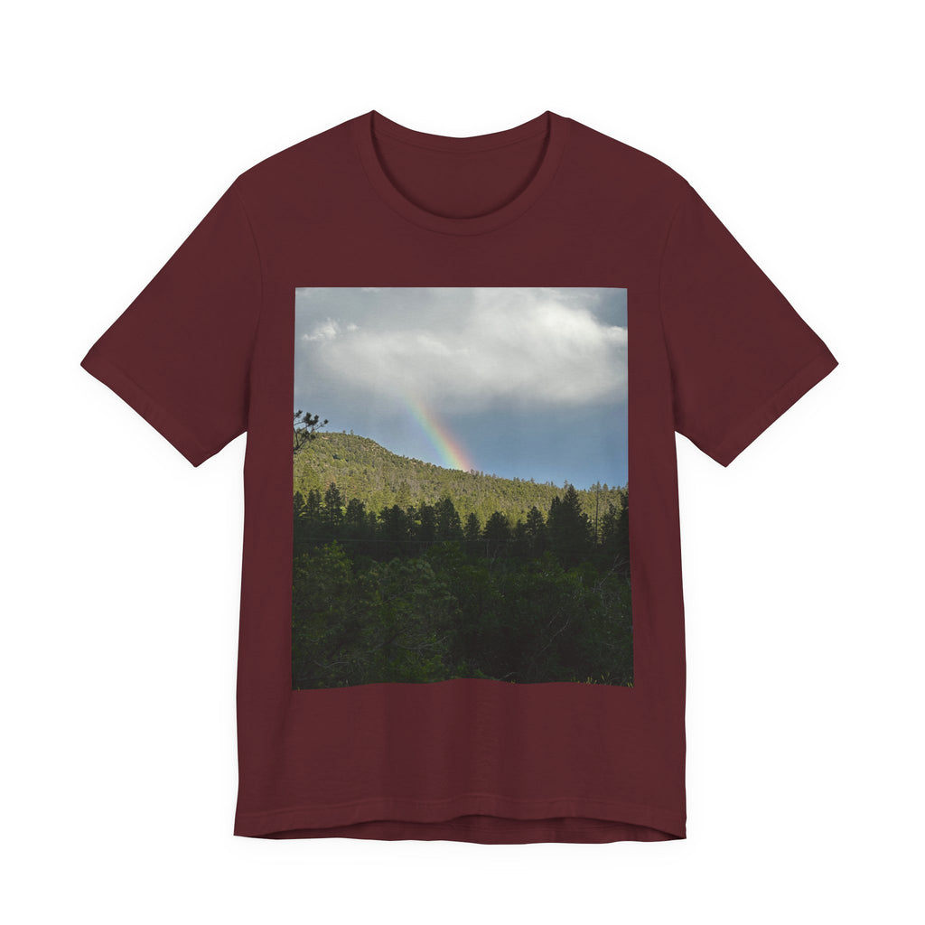 Unisex Rainbow Mountains Tee - Nature Lover Gift, Outdoor Apparel, Graphic Tee, Adventure Shirt, Eco-Friendly Top
