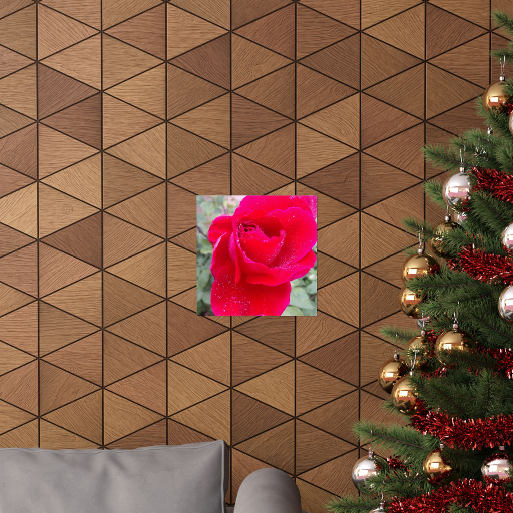 Vibrant Floral Matte Poster, Home Decor, Wall Art, Gift for Her, Red Rose Print, Botanical Wall Art, Romantic Decoration