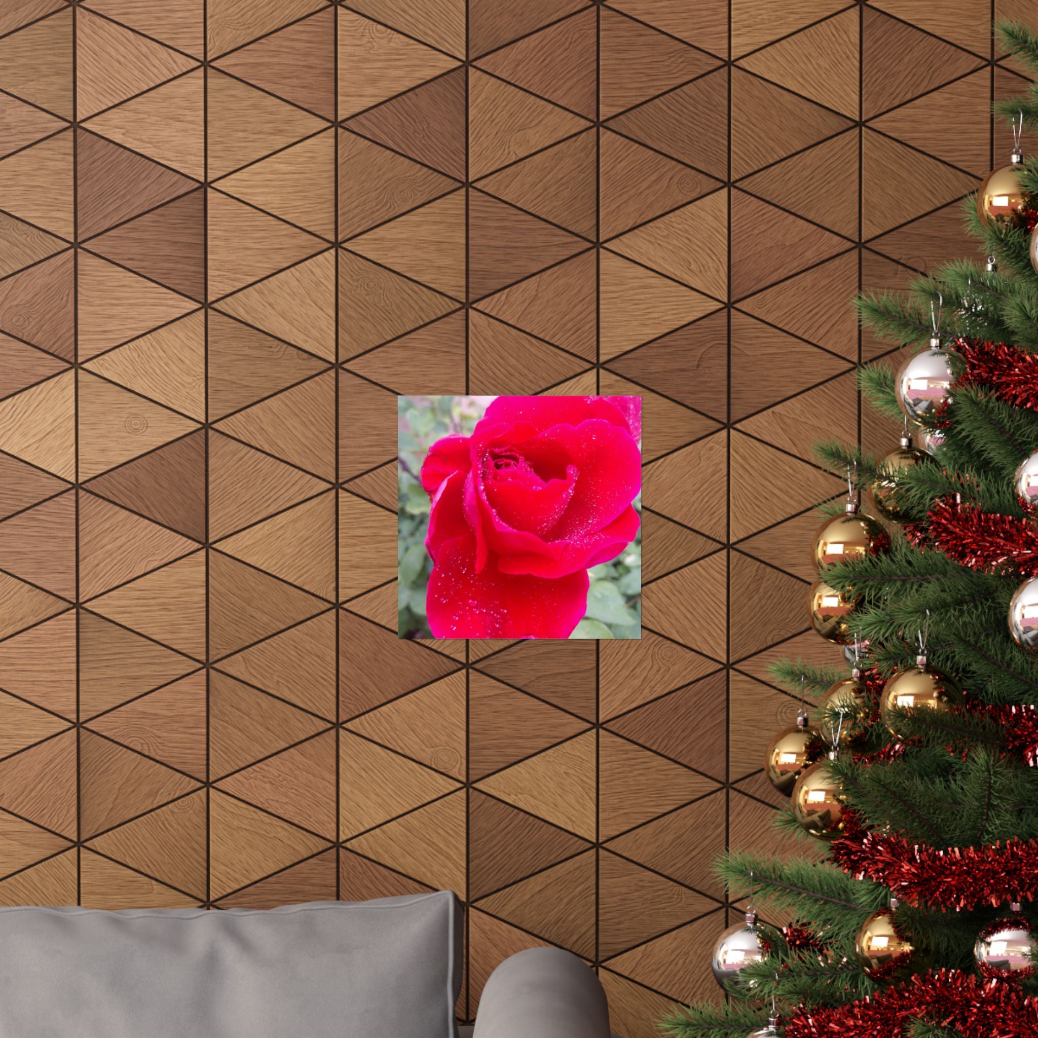 Vibrant Floral Matte Poster, Home Decor, Wall Art, Gift for Her, Red Rose Print, Botanical Wall Art, Romantic Decoration