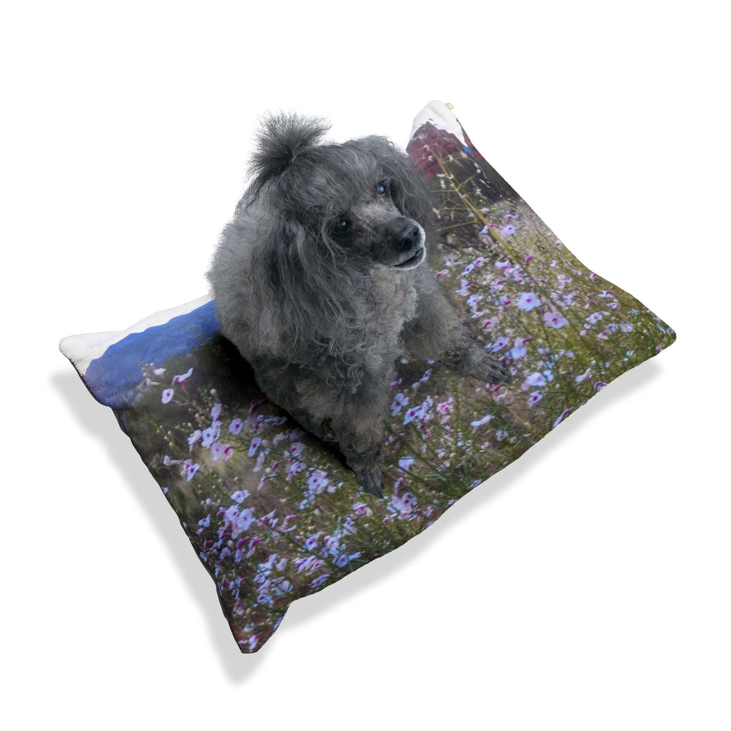 Floral Pet Bed - Cozy Dog Bed, Cat Bed, Soft Pillow for Pets, Flower Design Pet Accessories, Gift for Pet Lovers