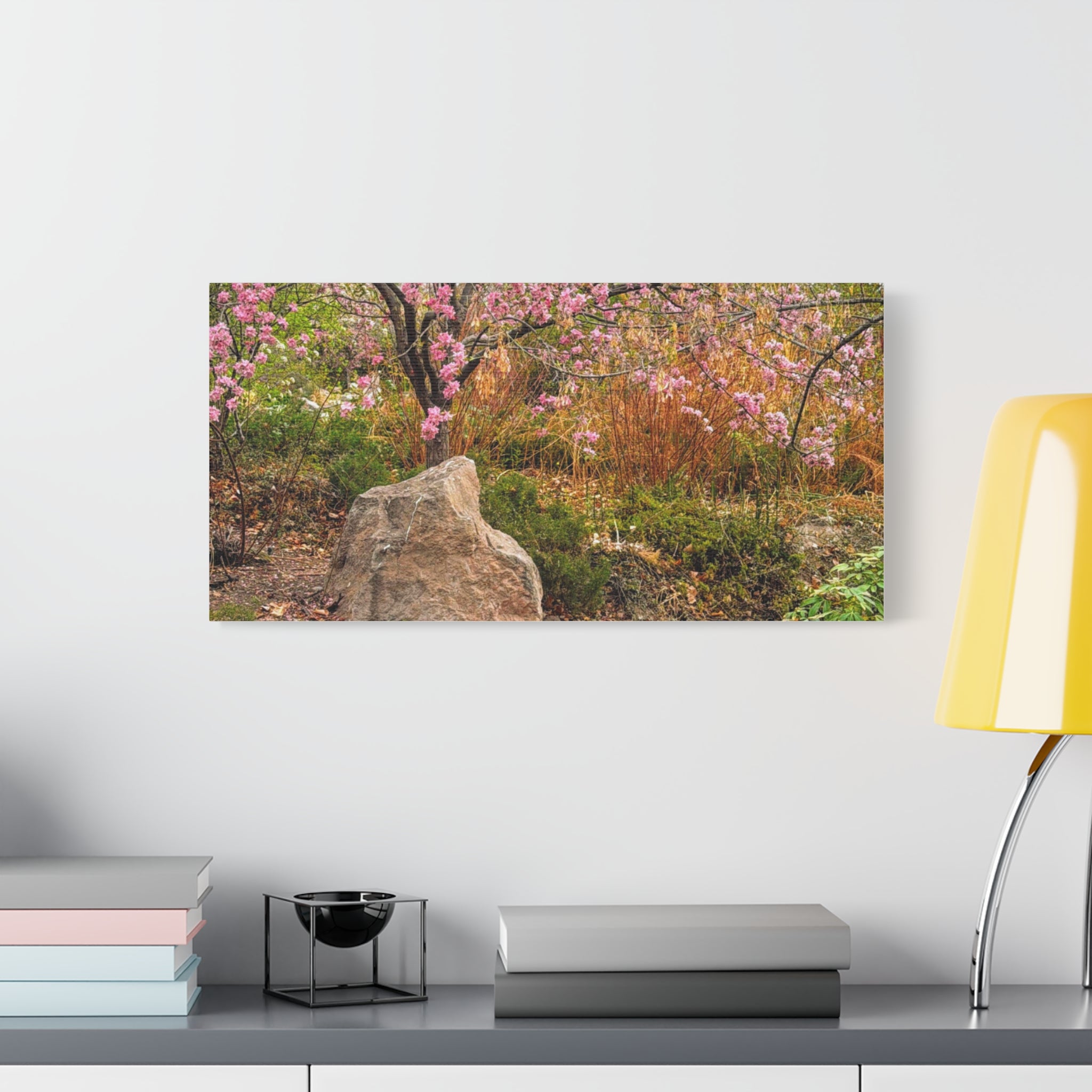 Canvas Wall Art, Pink Blossom Landscape Decor, Nature Photograph, Floral Print, Spring Home Decor, Gift for Nature Lovers