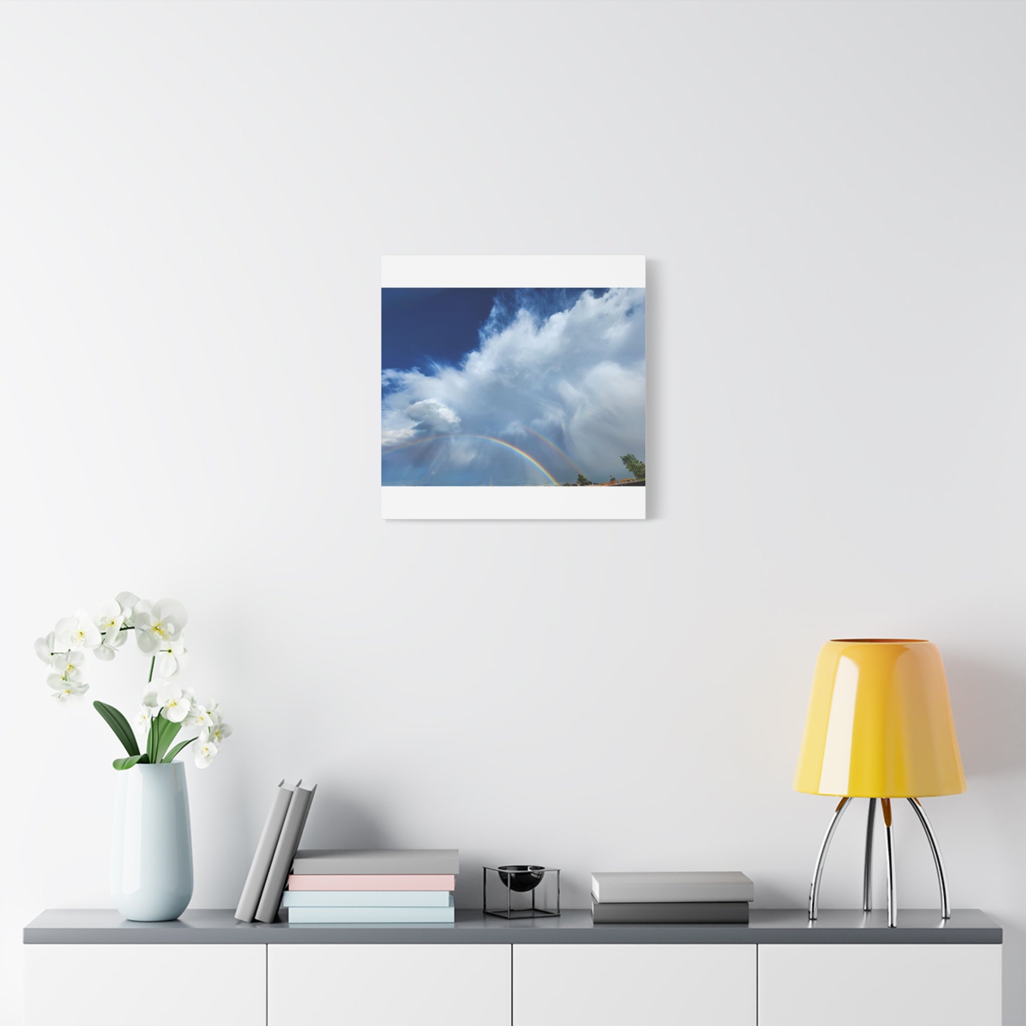 Rainbow Cloud Art Canvas Print, Stretched Wall Decor, Home/Office Art, Gift for Nature Lovers, Gallery Wall Accent