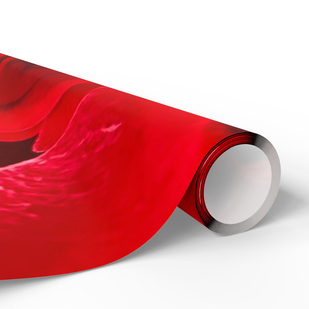 Elegant Floral Wrapping Paper Roll | Birthday, Wedding, Gift Wrap, Celebration, Red Roses