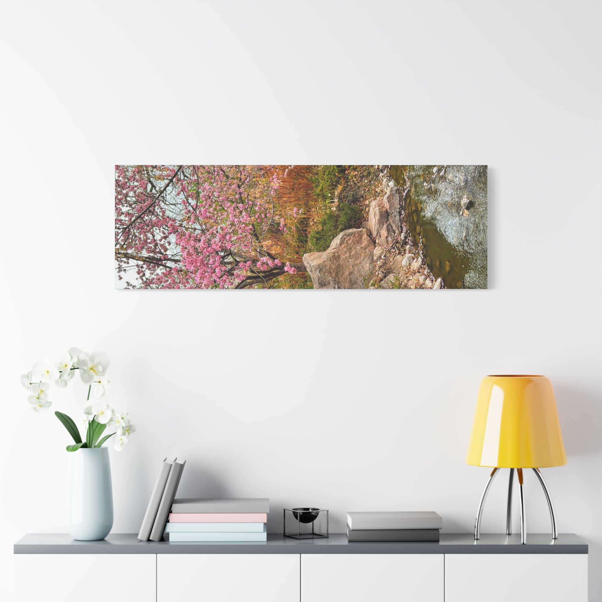Blossoming Serenity Canvas Print, Floral Wall Art, Nature Decor, Home Aesthetic, Gift Idea for Garden Lovers, Spring Decor