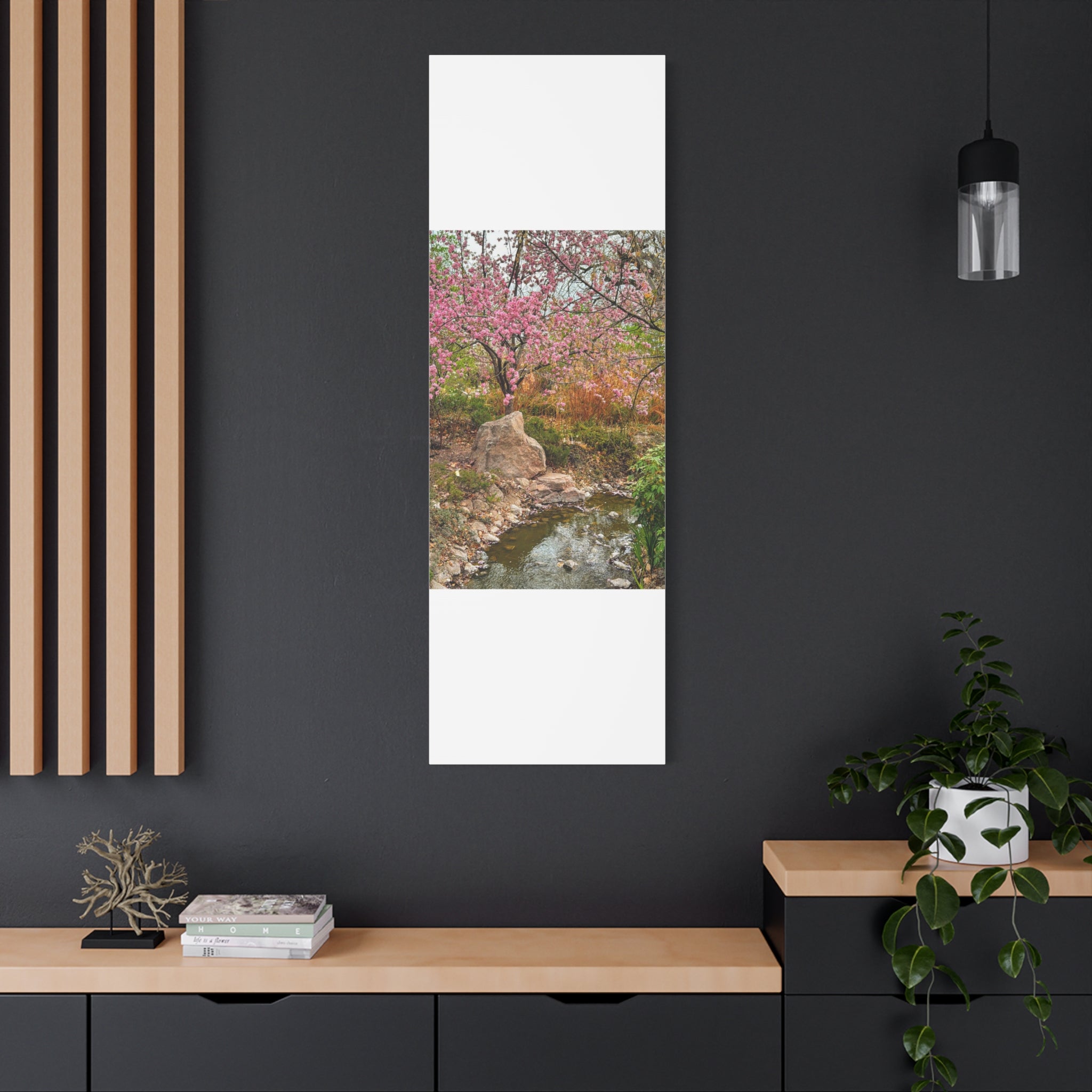 Canvas Wall Art, Pink Blossom Landscape Decor, Nature Photograph, Floral Print, Spring Home Decor, Gift for Nature Lovers