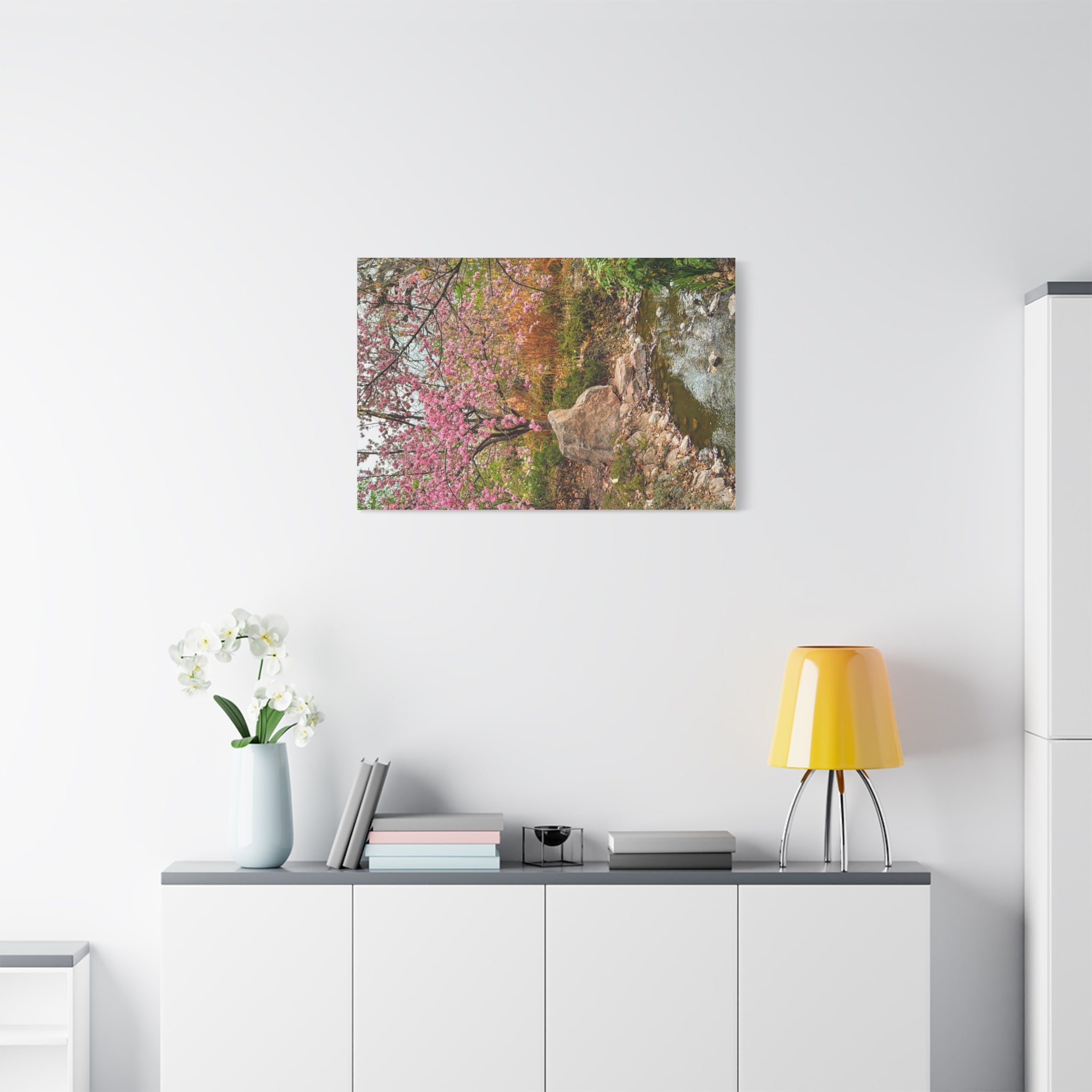 Blossoming Serenity Canvas Print, Floral Wall Art, Nature Decor, Home Aesthetic, Gift Idea for Garden Lovers, Spring Decor