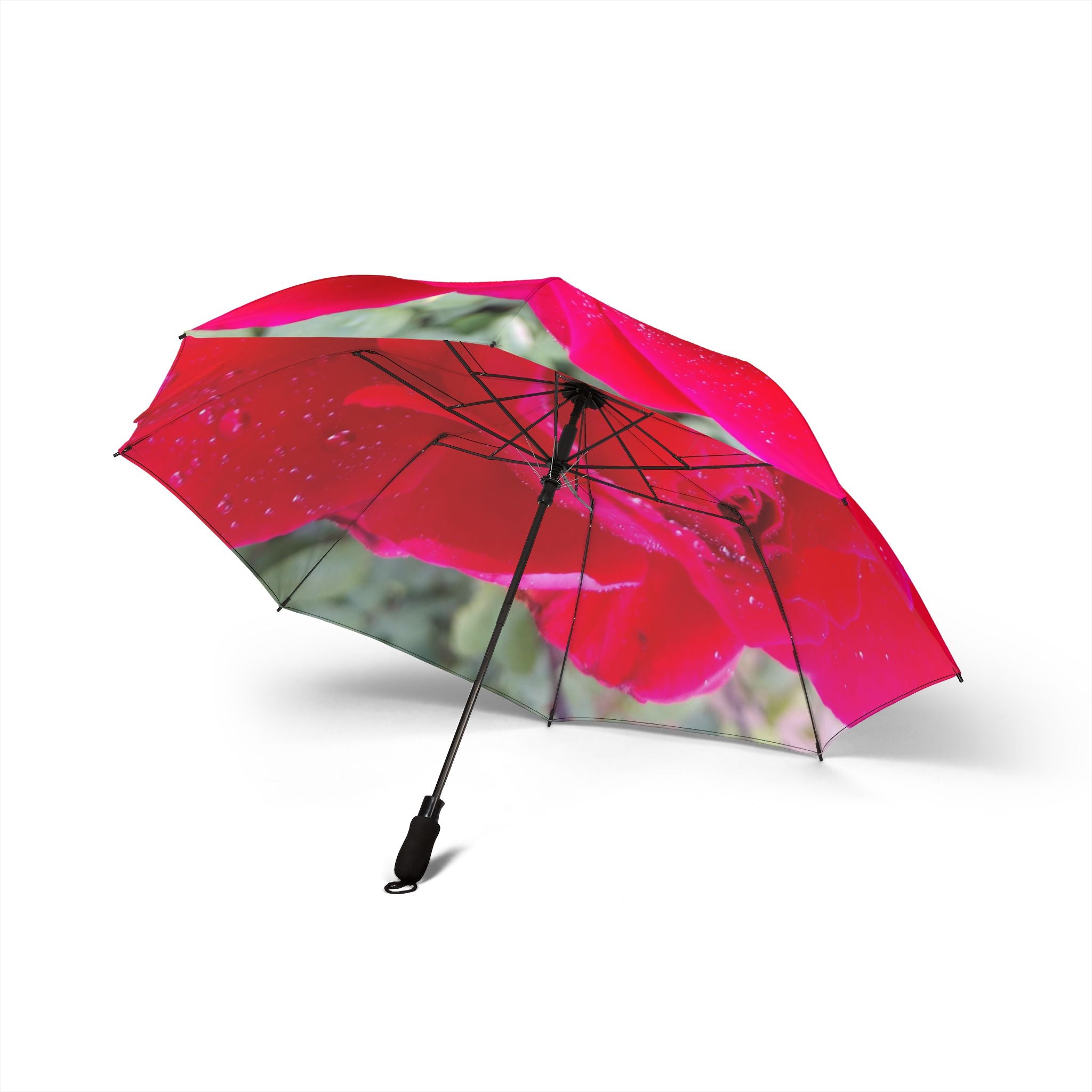 Vibrant Rose Print Umbrella, Floral Umbrella, Women's Accessories, Unique Gifts, Colorful Rain Gear, Stylish Rain Protection