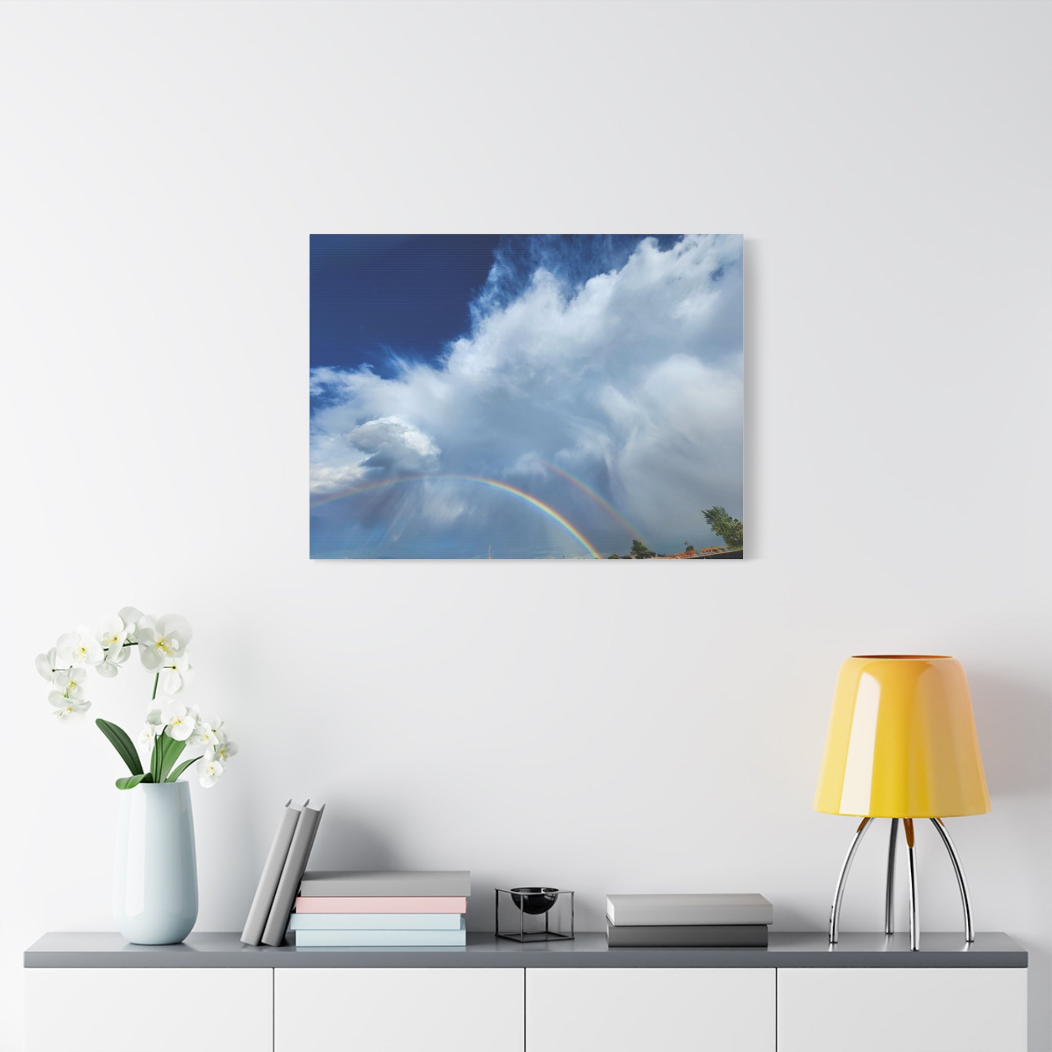 Rainbow Cloud Art Canvas Print, Stretched Wall Decor, Home/Office Art, Gift for Nature Lovers, Gallery Wall Accent