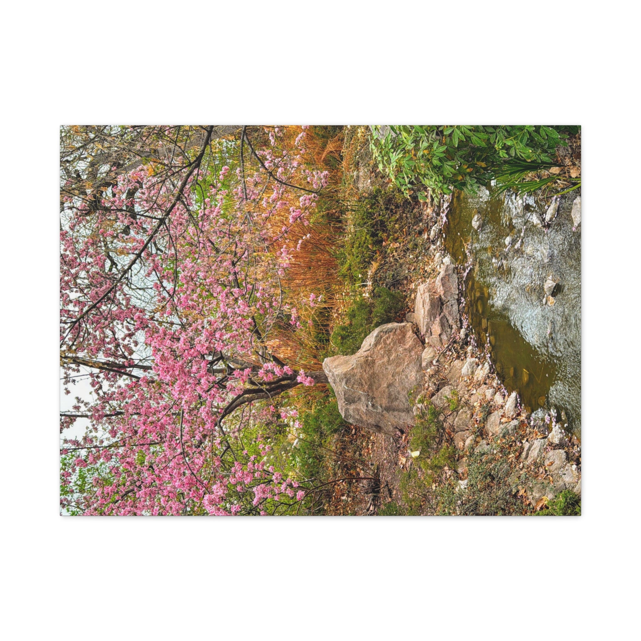 Blossoming Serenity Canvas Print, Floral Wall Art, Nature Decor, Home Aesthetic, Gift Idea for Garden Lovers, Spring Decor