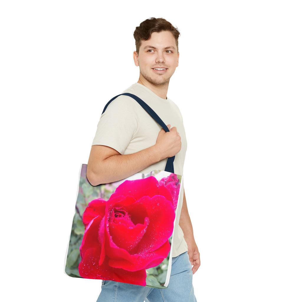 Vibrant Floral Tote Bag | Artistic Rose Design for Everyday Use, Eco-Friendly Shopping, Perfect Gift for Garden Lovers
