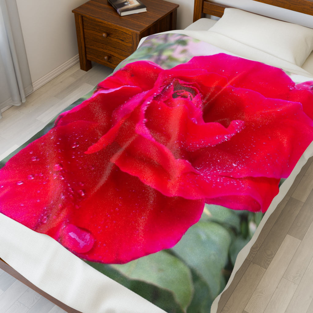Cozy Floral Velveteen Plush Blanket - Perfect for Relaxation, Home Décor, Gifts, and Special Occasions