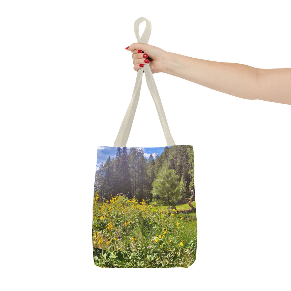 Nature-Inspired Tote Bag, Eco-Friendly Shopping Bag, Flower Print Purse, Gift for Nature Lovers, Summer Picnic Carrier