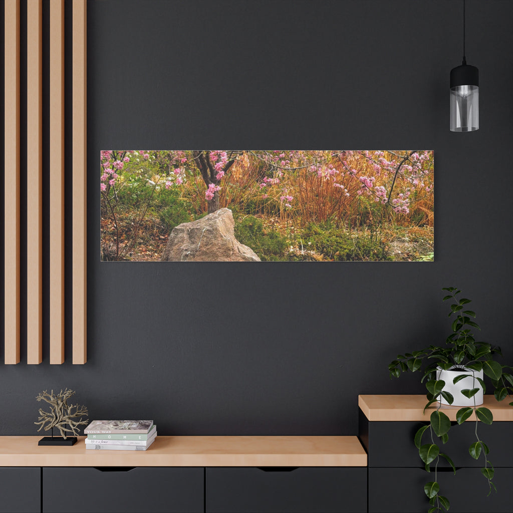 Canvas Wall Art, Pink Blossom Landscape Decor, Nature Photograph, Floral Print, Spring Home Decor, Gift for Nature Lovers