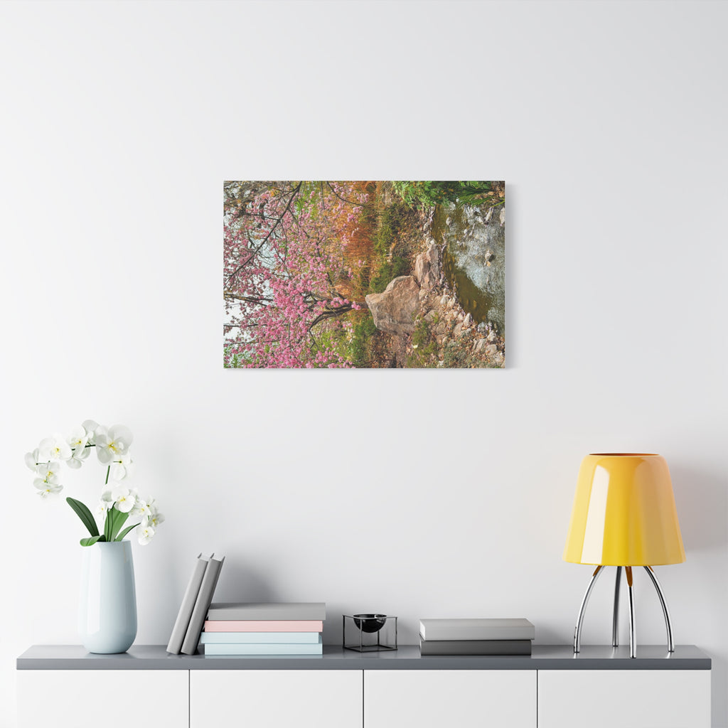 Blossoming Serenity Canvas Print, Floral Wall Art, Nature Decor, Home Aesthetic, Gift Idea for Garden Lovers, Spring Decor