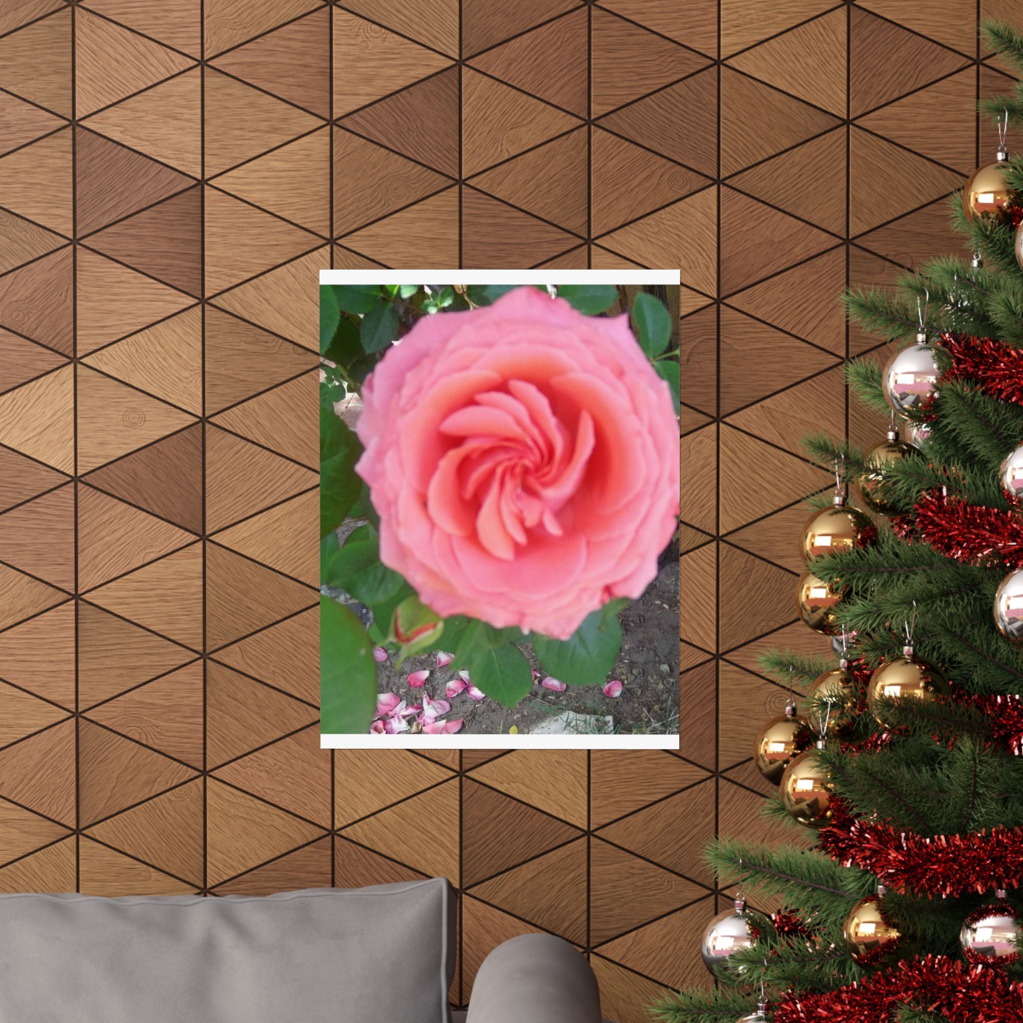 Beautiful Pink Rose Vertical Poster – Floral Wall Art, Home Decor, Gift for Her, Botanical Print, Mother's Day Decoration