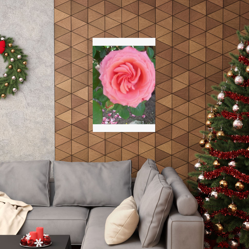 Beautiful Pink Rose Vertical Poster – Floral Wall Art, Home Decor, Gift for Her, Botanical Print, Mother's Day Decoration
