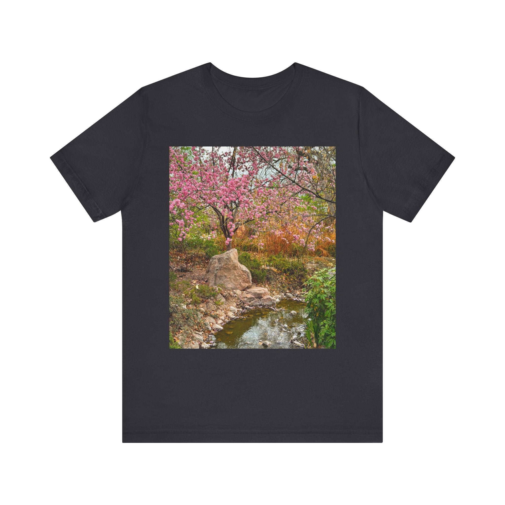 Serene Nature Print Tee, Botanical Shirt, Spring Fashion, Casual Outfit, Eco-Friendly Gift, Outdoor Lover's Wear