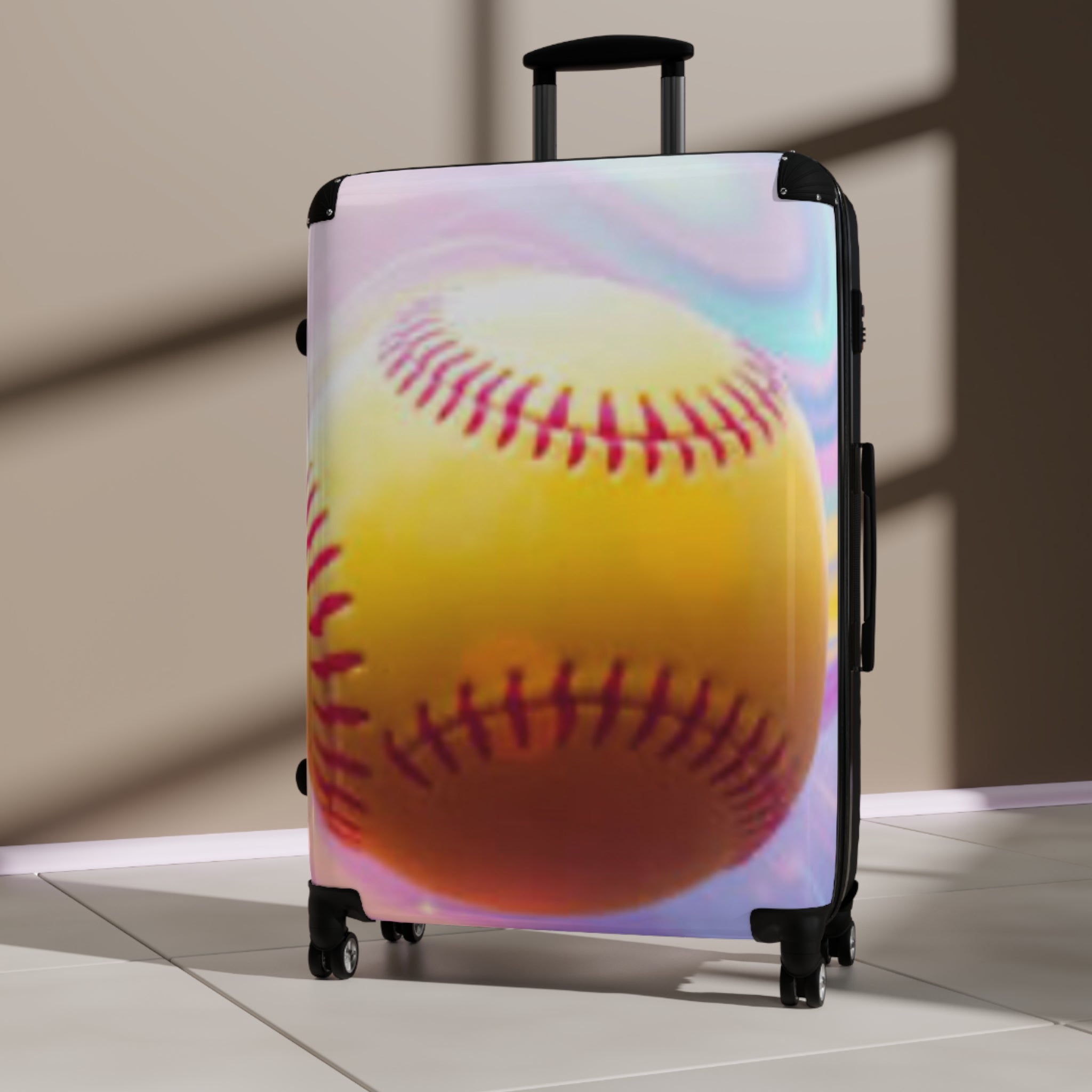 Baseball-Themed Suitcase | Travel Luggage for Sports Lovers, Perfect for Vacations, Gifts, Softball Enthusiasts, Kids and Adults