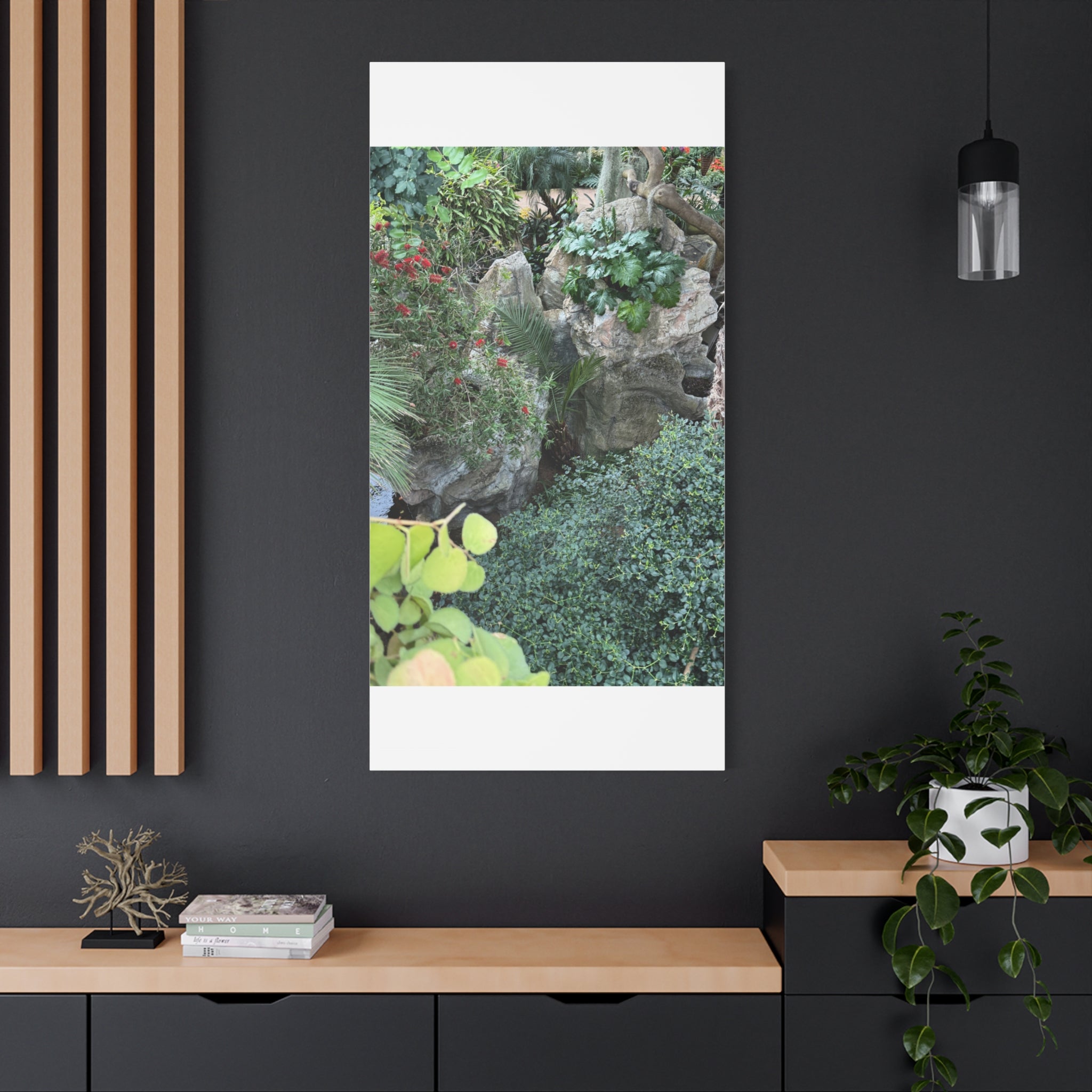 Canvas Wall Art, Tropical Garden Print, Home Decor, Botanical Artwork, Nature Lover Gift, Modern Interior Design