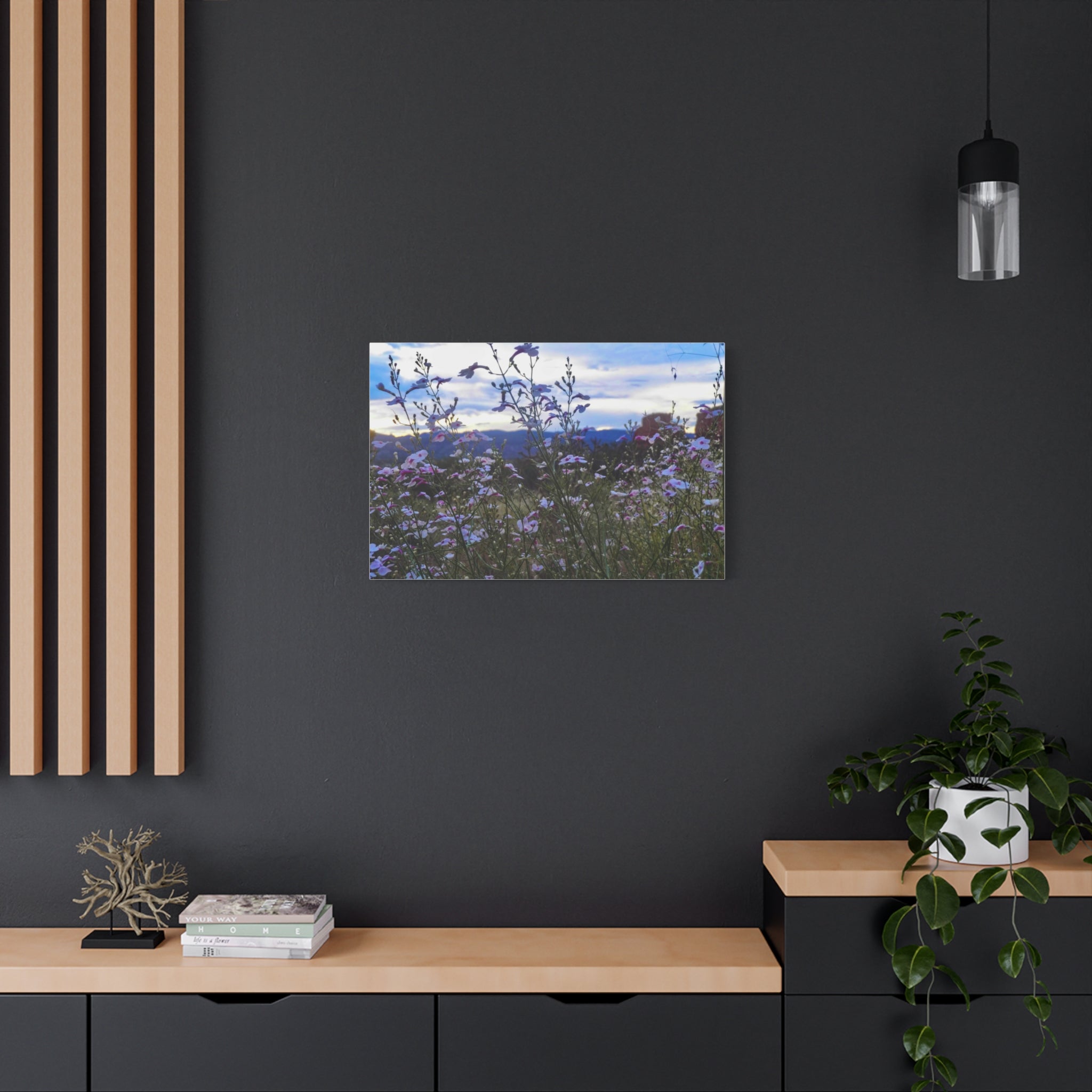 Floral Wall Art Canvas, Nature-Inspired Home Decor, Flower Print, Rustic Living Room, Gift for Gardeners, Boho Wall Art