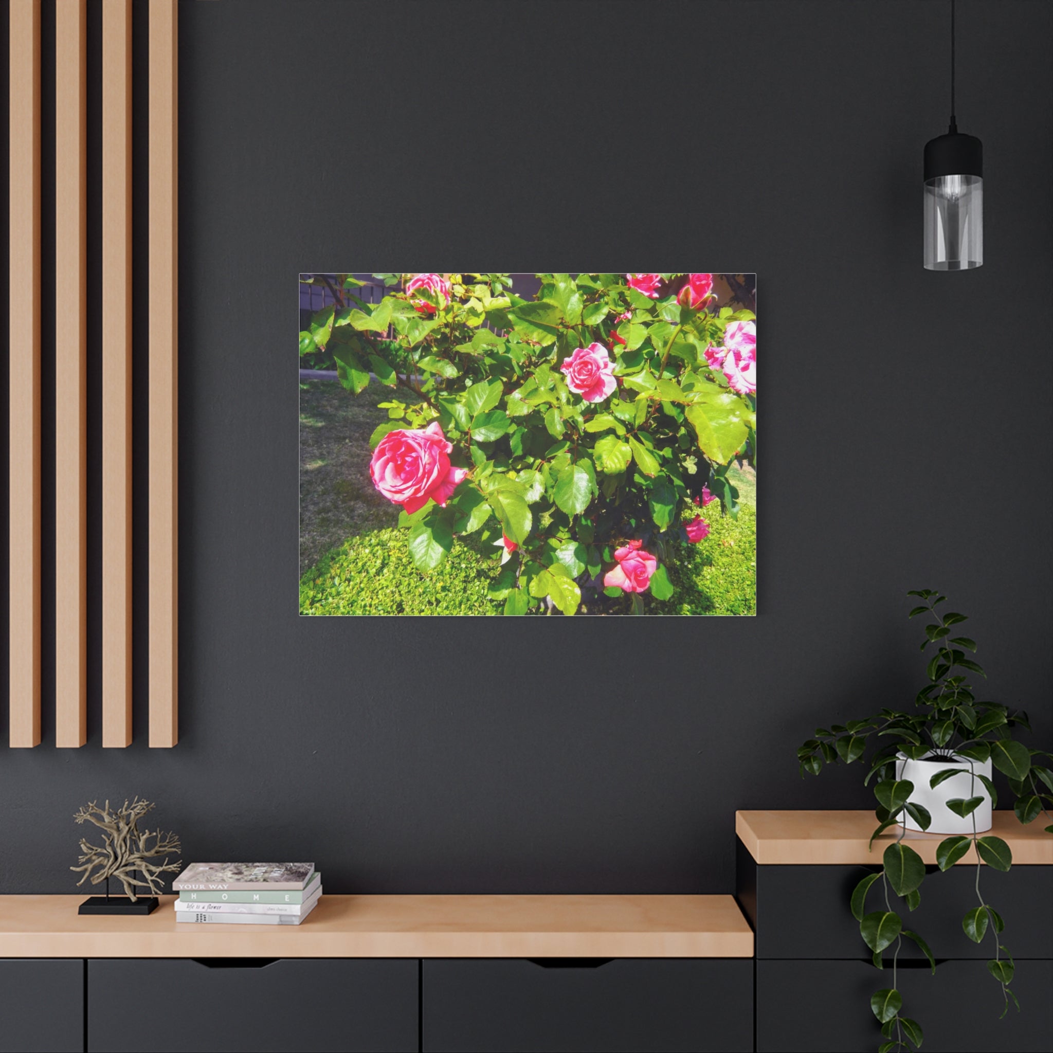 Floral Canvas Wall Art, Pink Rose Decor, Home Gallery Piece, Flower Photography, Garden Wall Decor, Floral Print