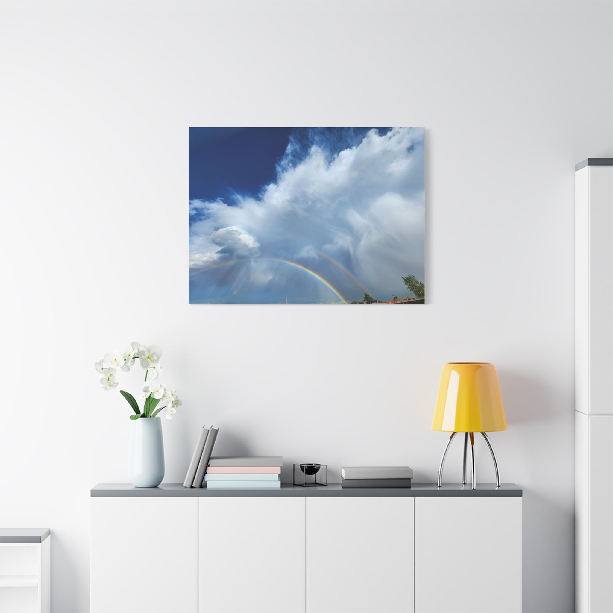 Rainbow Cloud Art Canvas Print, Stretched Wall Decor, Home/Office Art, Gift for Nature Lovers, Gallery Wall Accent