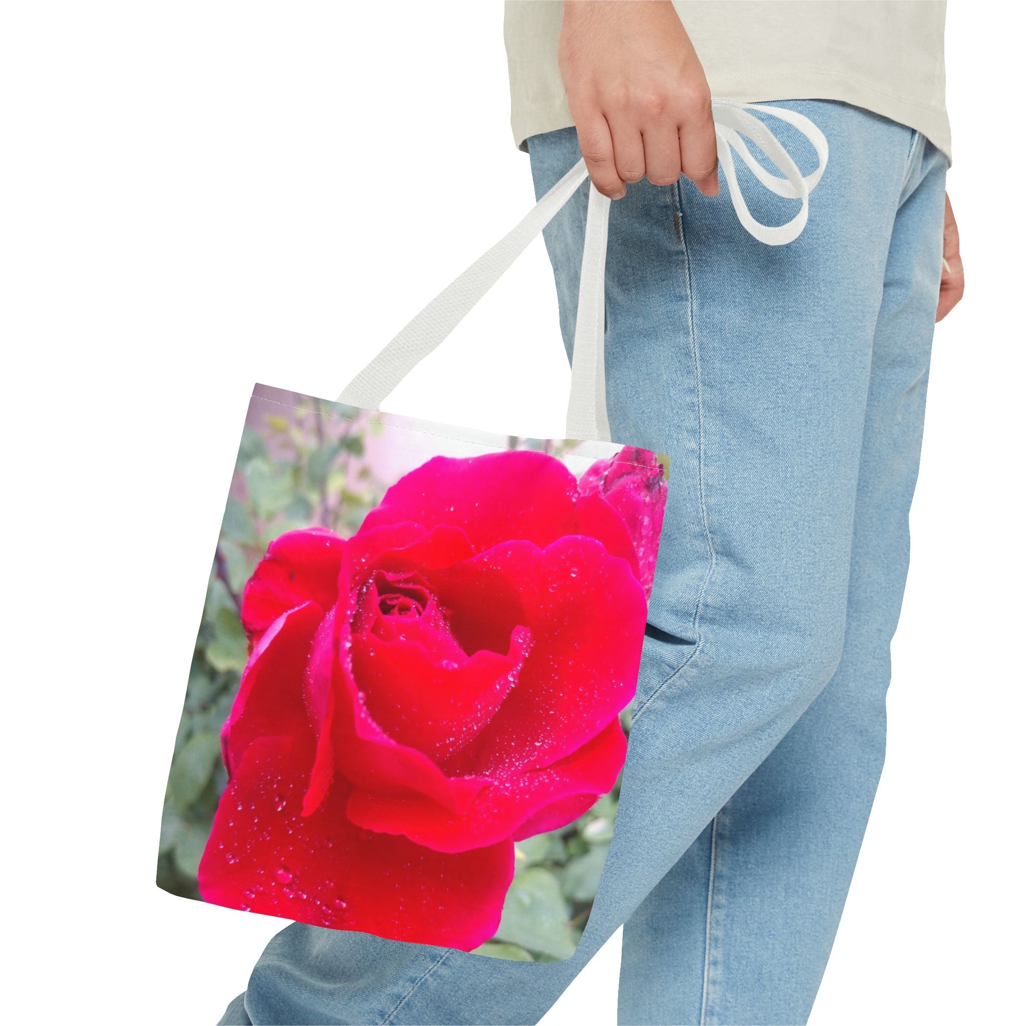 Vibrant Floral Tote Bag | Artistic Rose Design for Everyday Use, Eco-Friendly Shopping, Perfect Gift for Garden Lovers