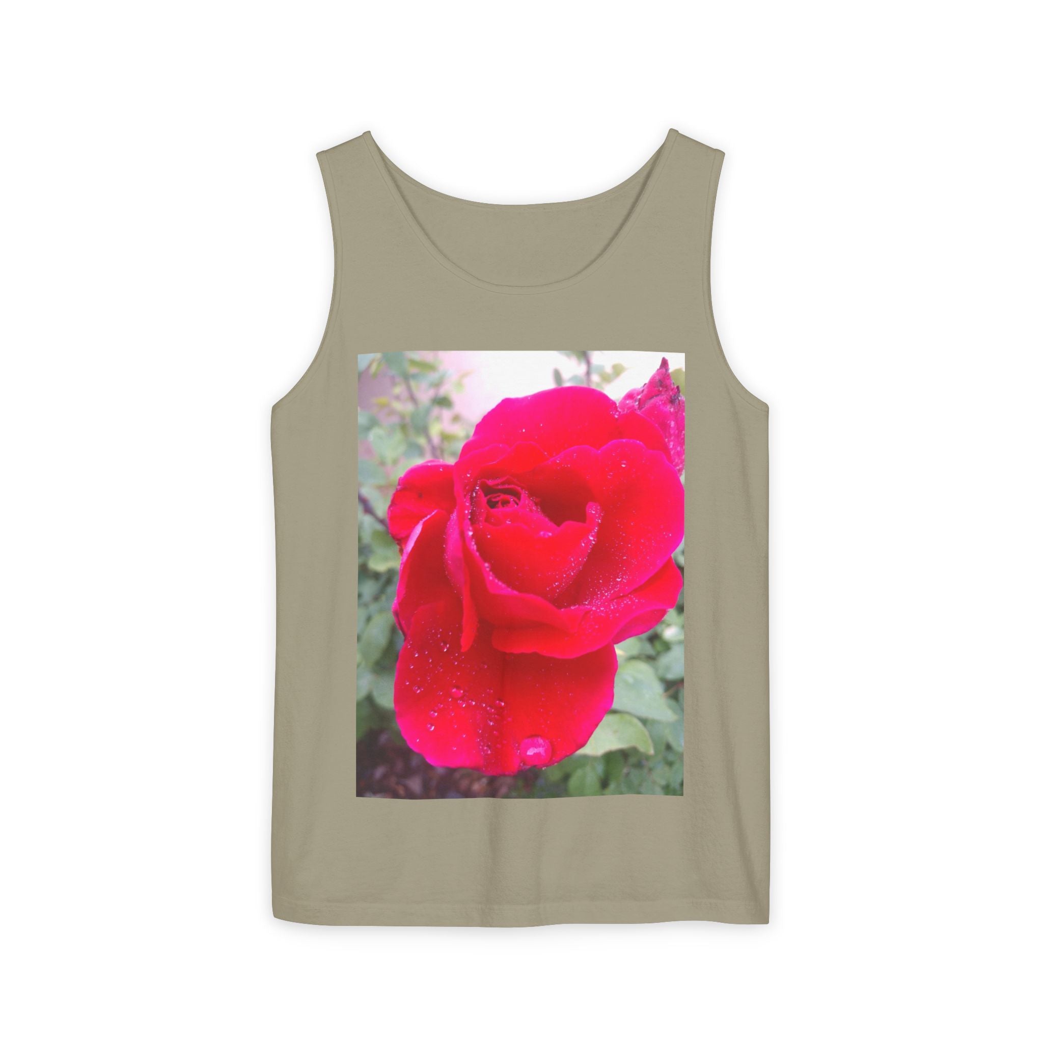 Rose Print Unisex Tank Top, Floral Graphic Tee, Summer Fashion, Beachwear, Gift for Her, Casual Outfit