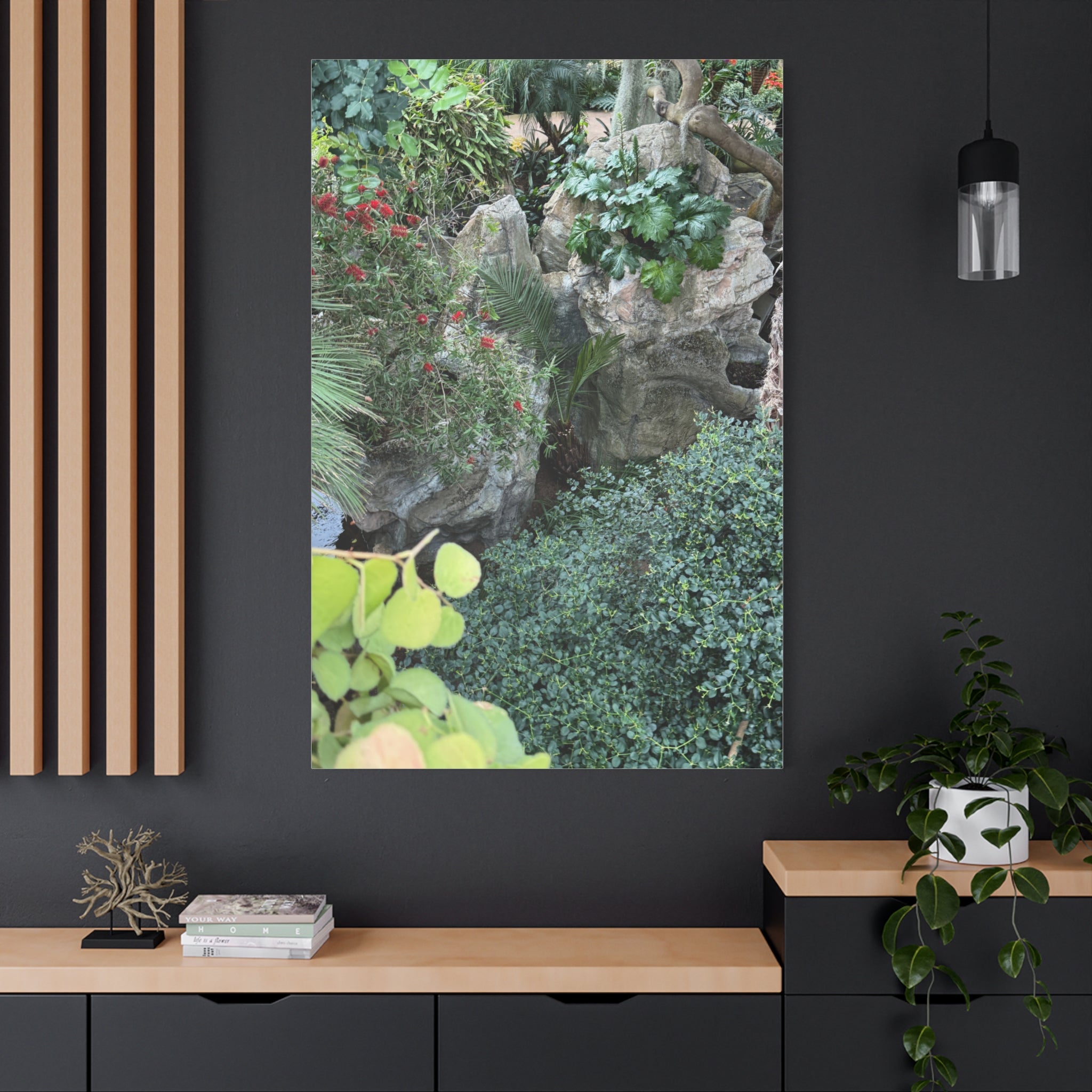 Canvas Wall Art, Tropical Garden Print, Home Decor, Botanical Artwork, Nature Lover Gift, Modern Interior Design