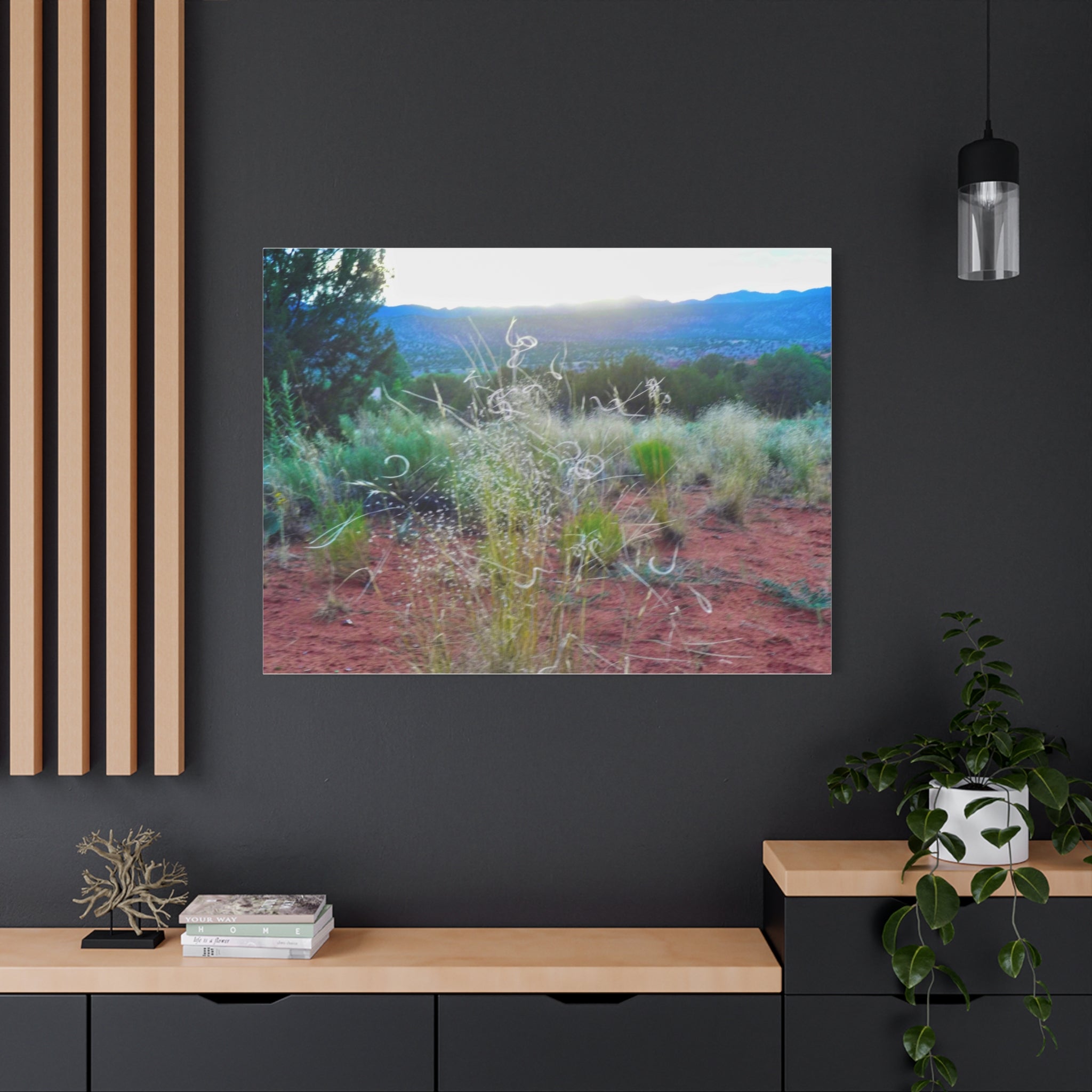 Serene Desert Landscape Canvas Print, Nature Wall Art, Home Decor, Gift for Nature Lovers, Rustic Art for Living Room, Boho Decor