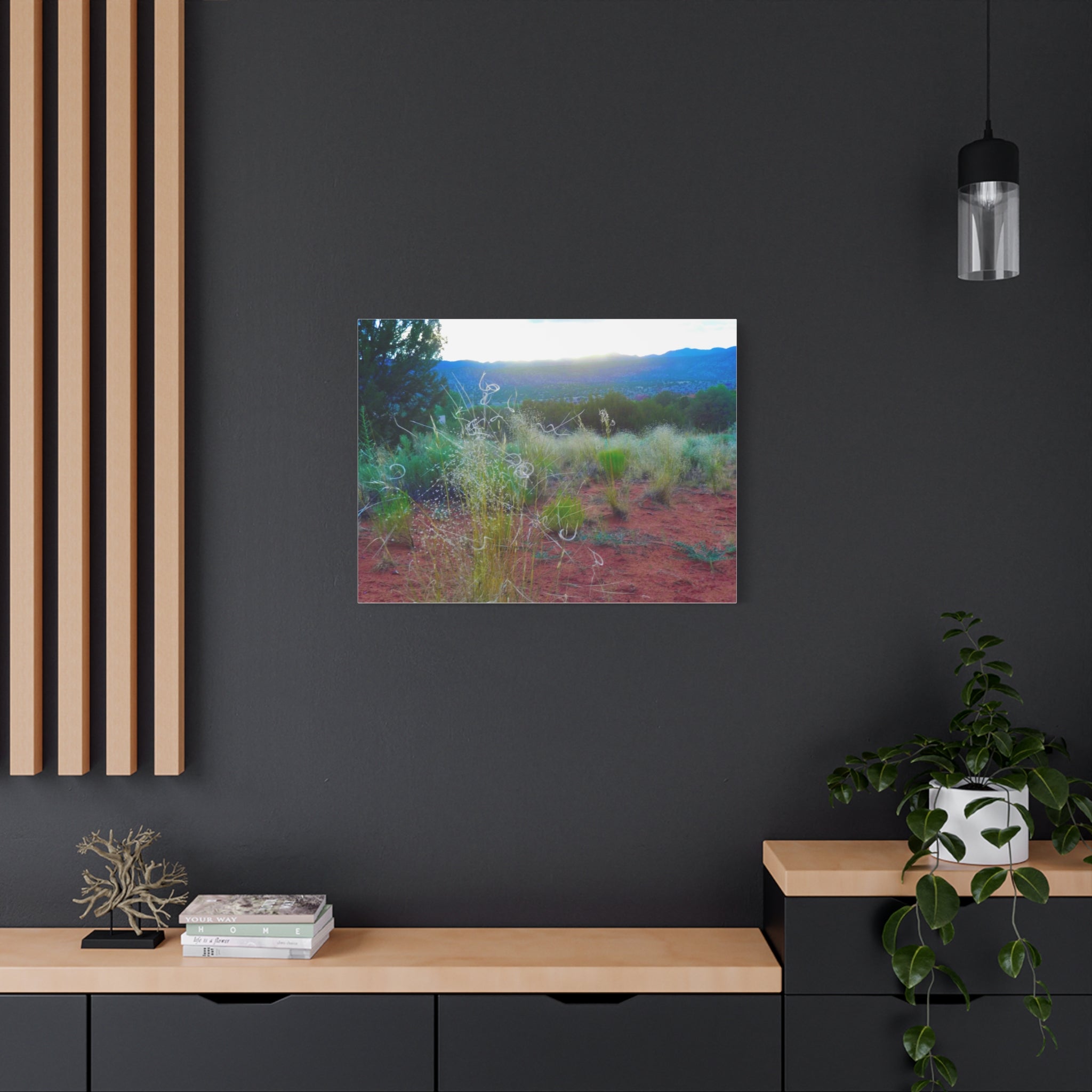 Stretched Canvas Art Print, Nature Wall Decor, Boho Home Decor, Rustic Landscape Art, Gift for Nature Lovers