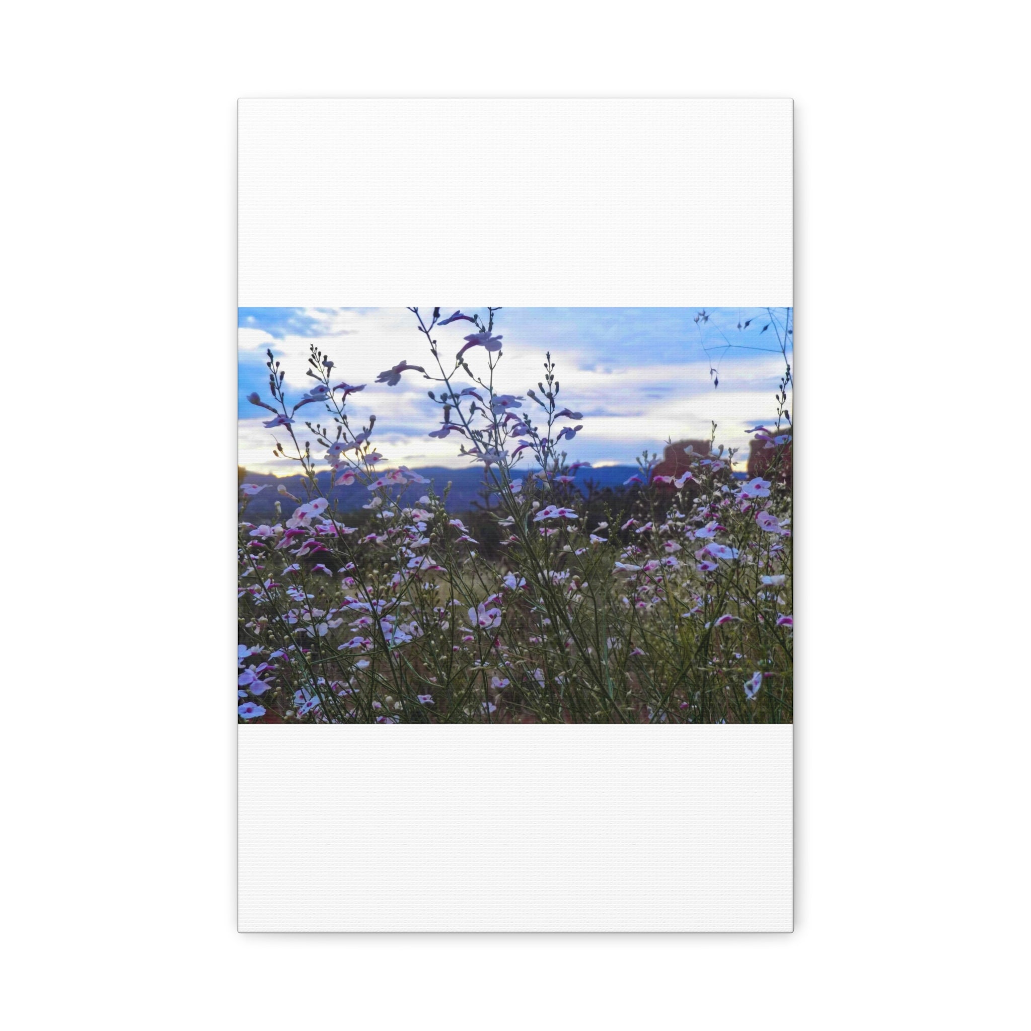 Floral Wall Art Canvas, Nature-Inspired Home Decor, Flower Print, Rustic Living Room, Gift for Gardeners, Boho Wall Art