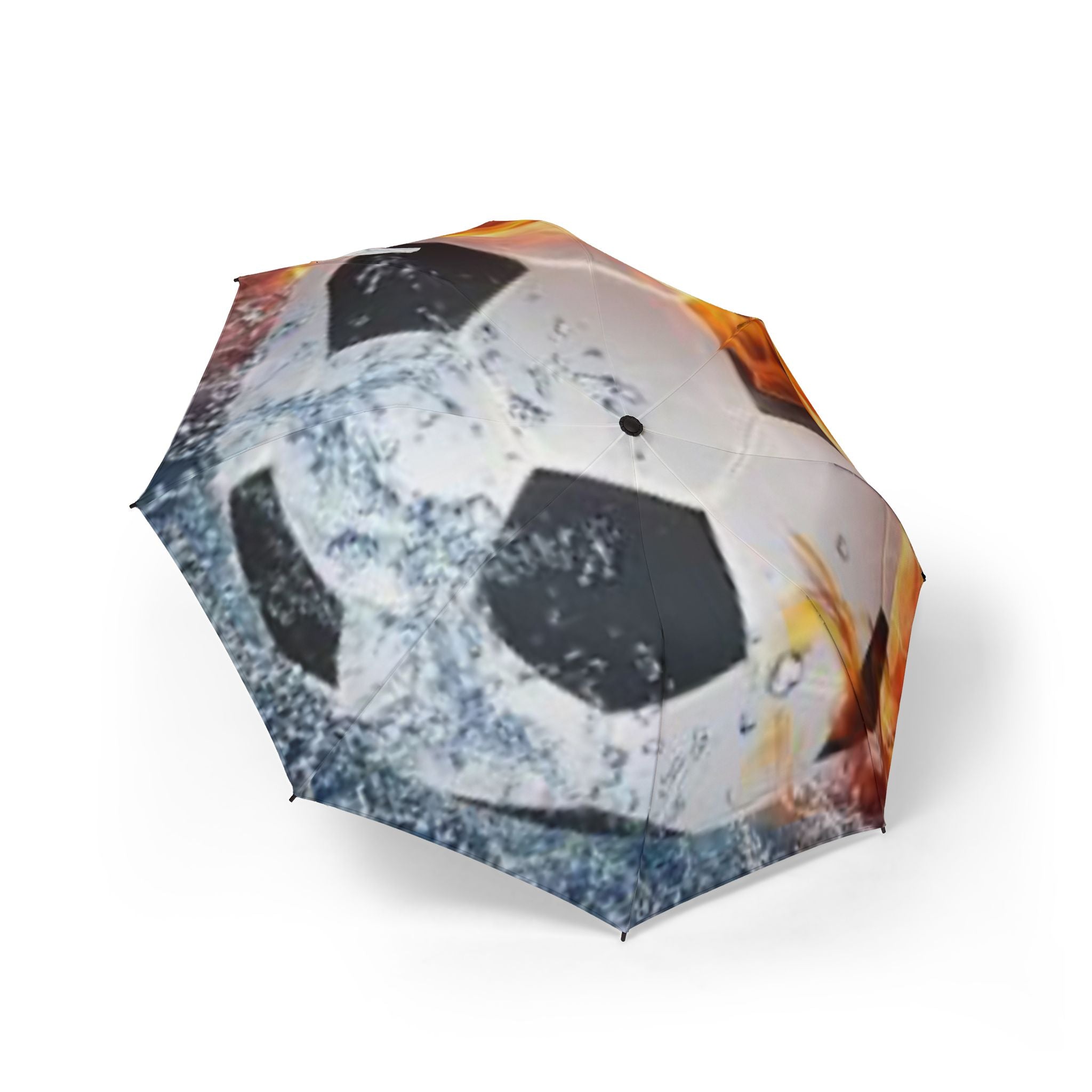 Soccer-Inspired Foldable Umbrella - Sports Fan Gift, Weather Essentials, Rain Gear, Outdoor Activities, Unique Design