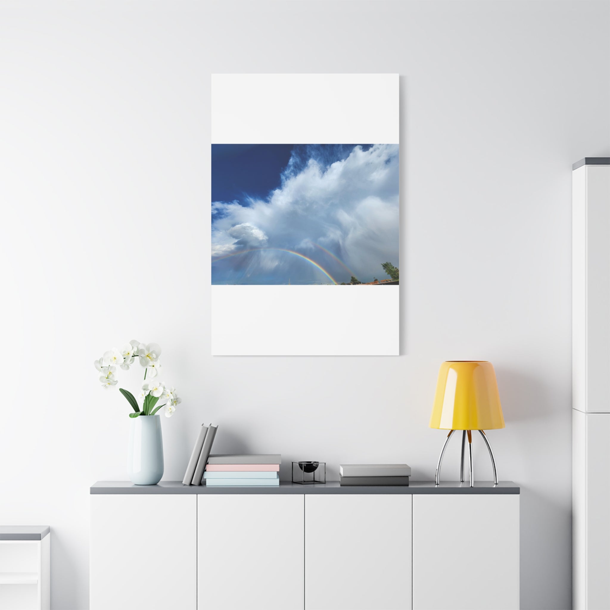 Rainbow Cloud Art Canvas Print, Stretched Wall Decor, Home/Office Art, Gift for Nature Lovers, Gallery Wall Accent