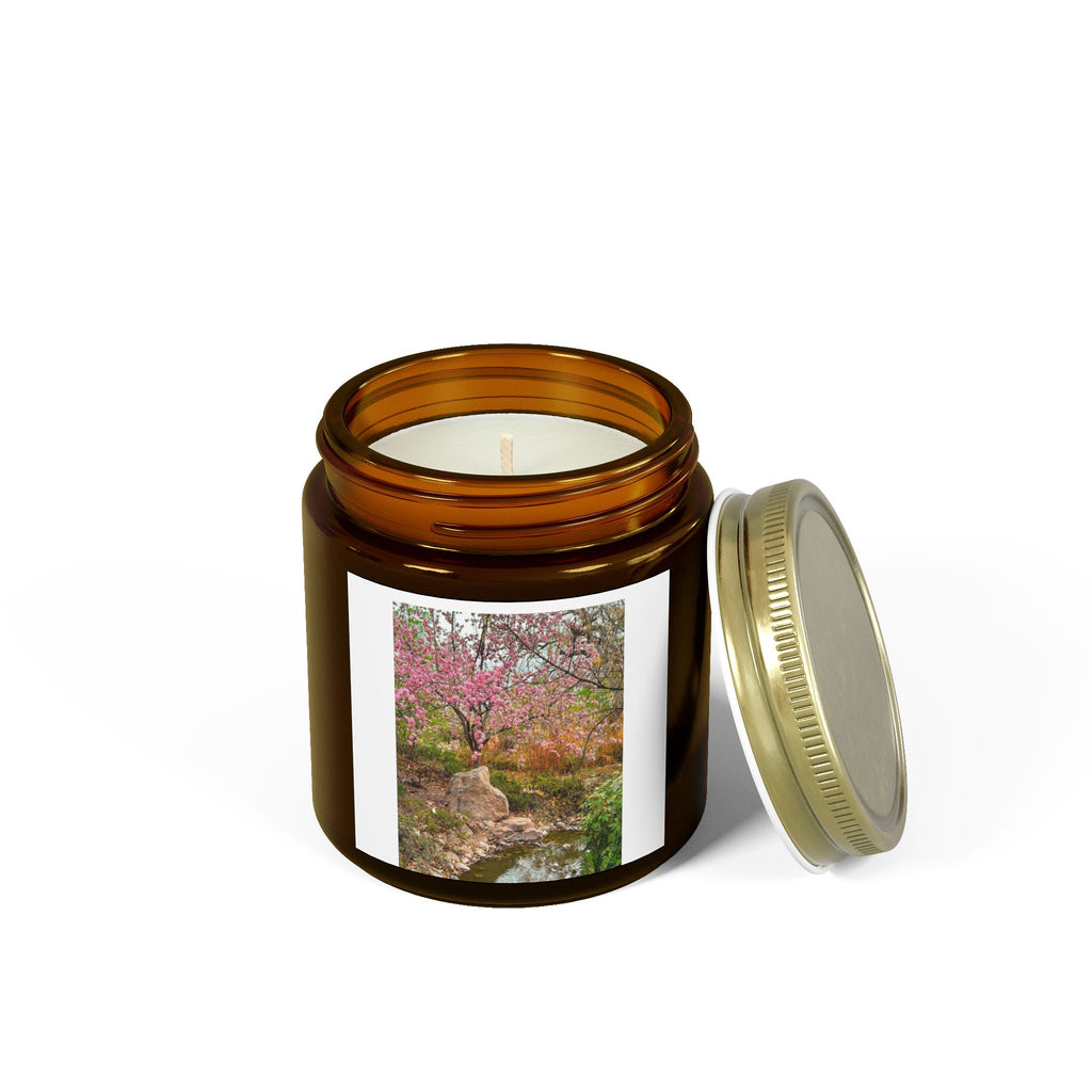 Spring Blossom Scented Candle - Aromatherapy Gift, Natural Coconut Apricot Wax, Home Décor, Relaxation, Self-Care